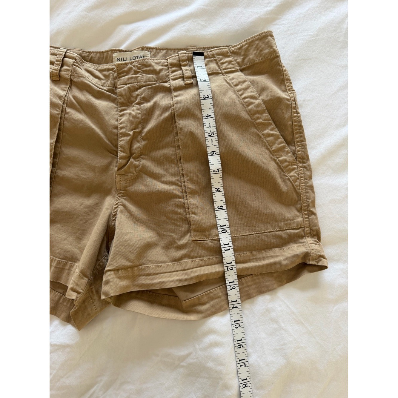 Nili Lotan Utility Short in Vintage Washed Solstice Size 12