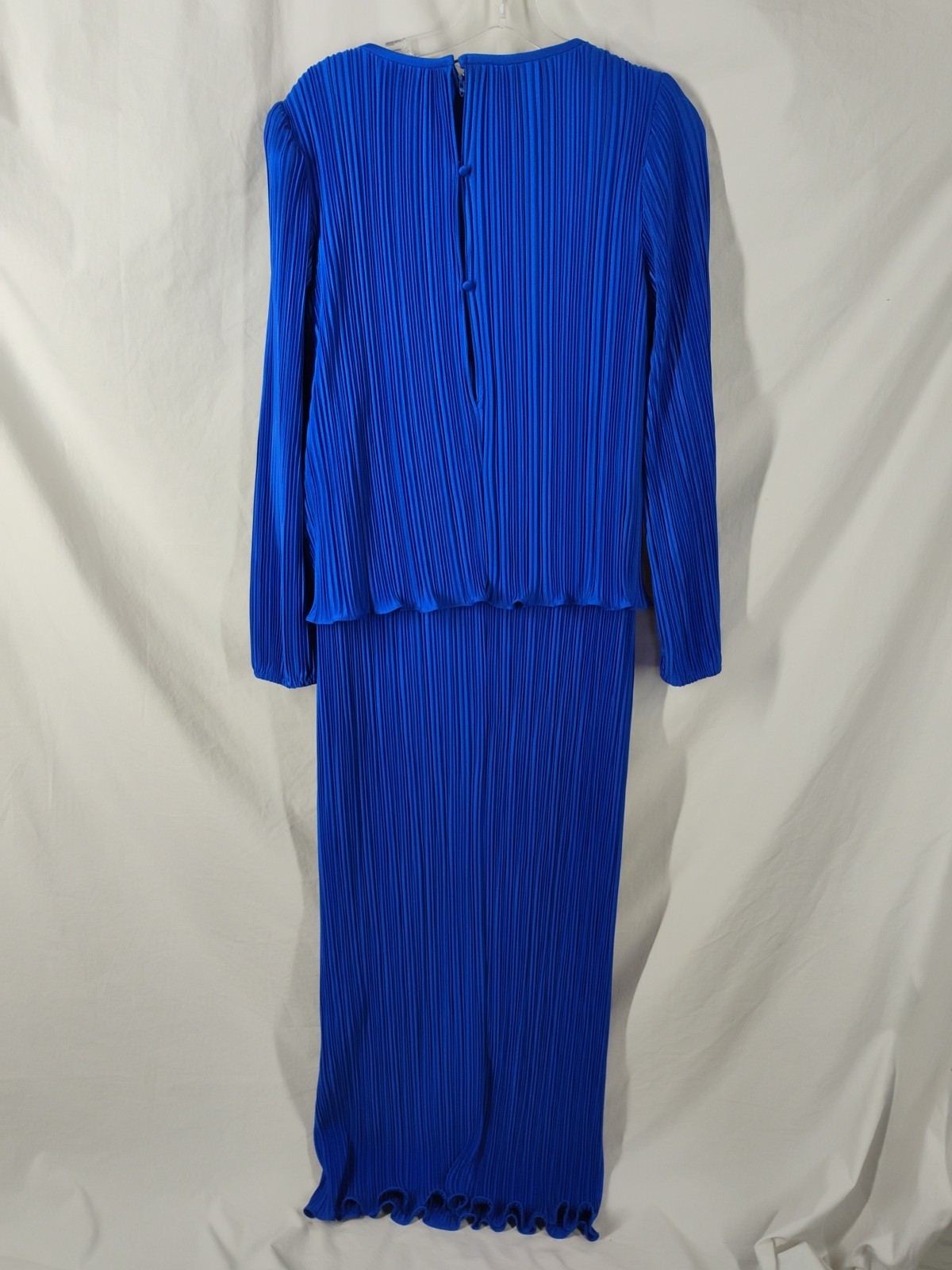 Vintage 80s Mister Jay Women’s MEDIUM Blue Dress Long