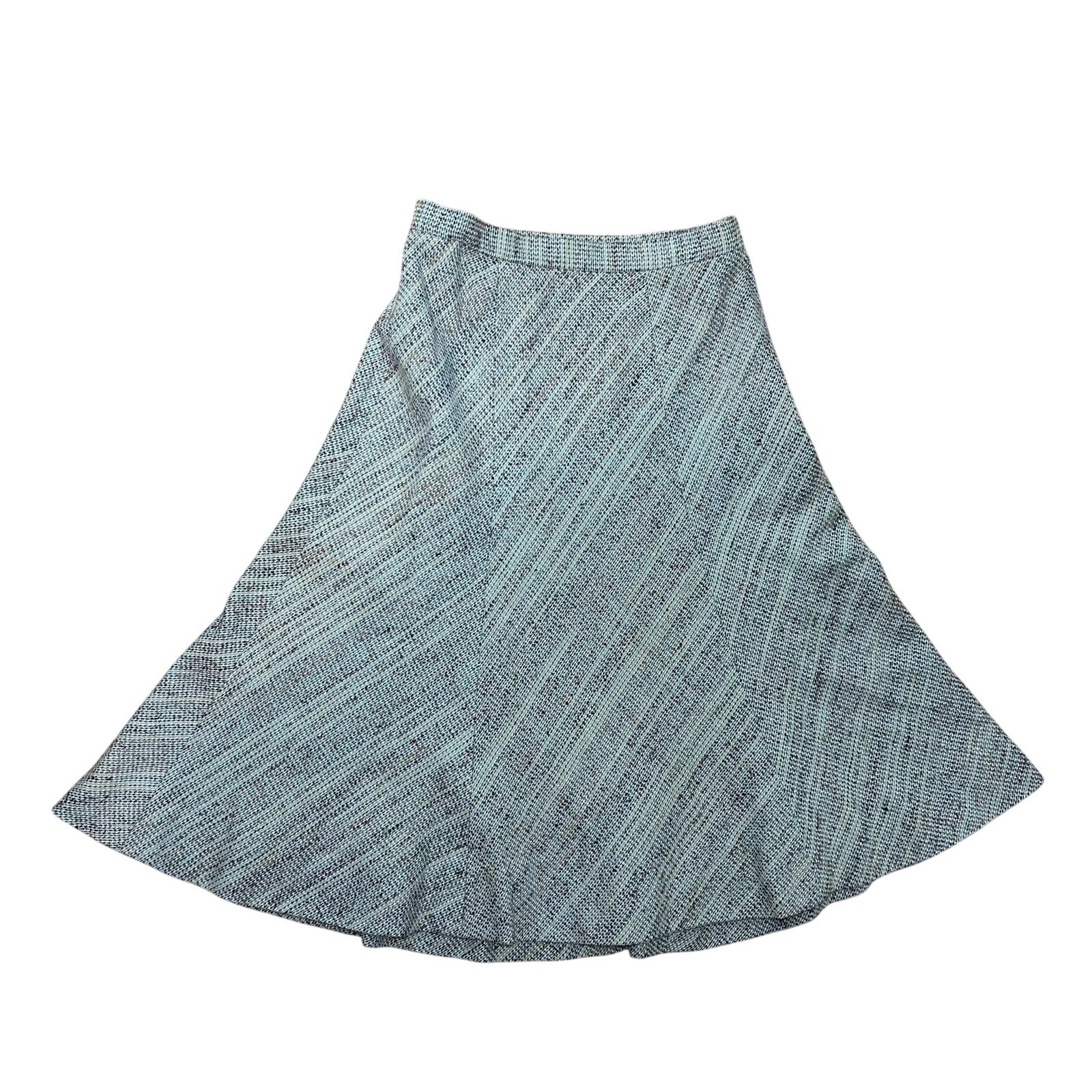 VTG 60s Bespoke S Wool Midi Skirt Retro Mod Dark Academia Twee Preppy Minimalist