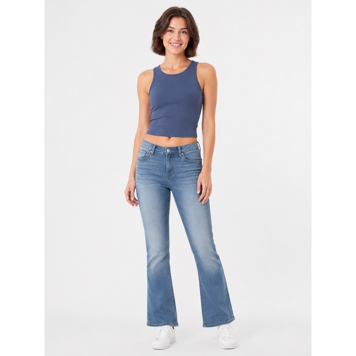 Vera Wang Mid Rise Boot Cut Power Stretch Jeans 12P NWT