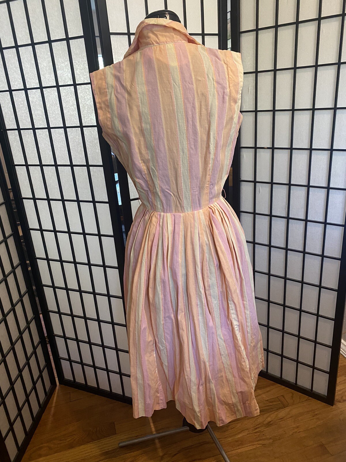 Vintage 1950 Pink/Orange New Look Dress SZ 2