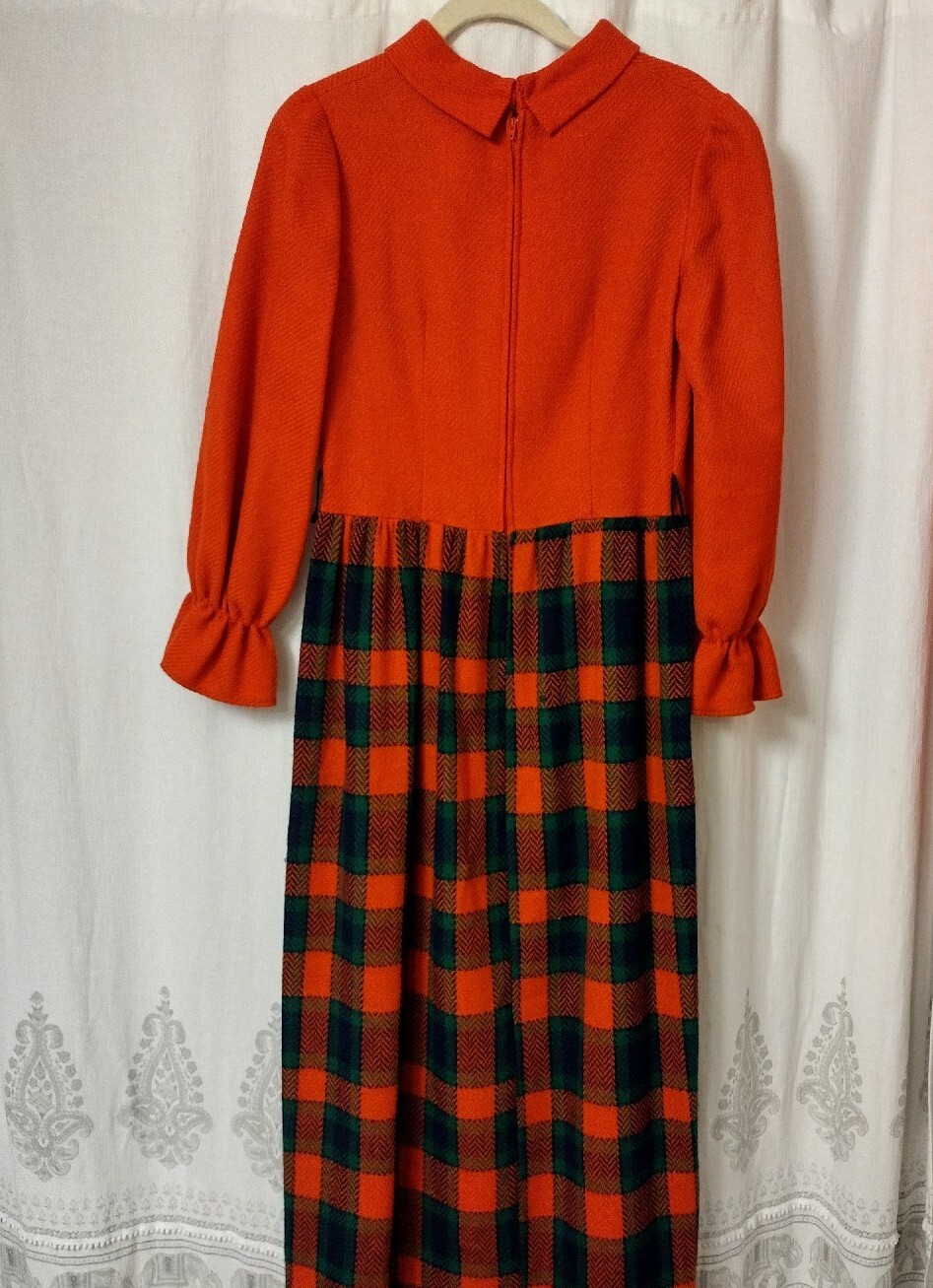 Penneys Loungewear Vintage House Dress Robe Nightgown Women’s Plaid Size 8