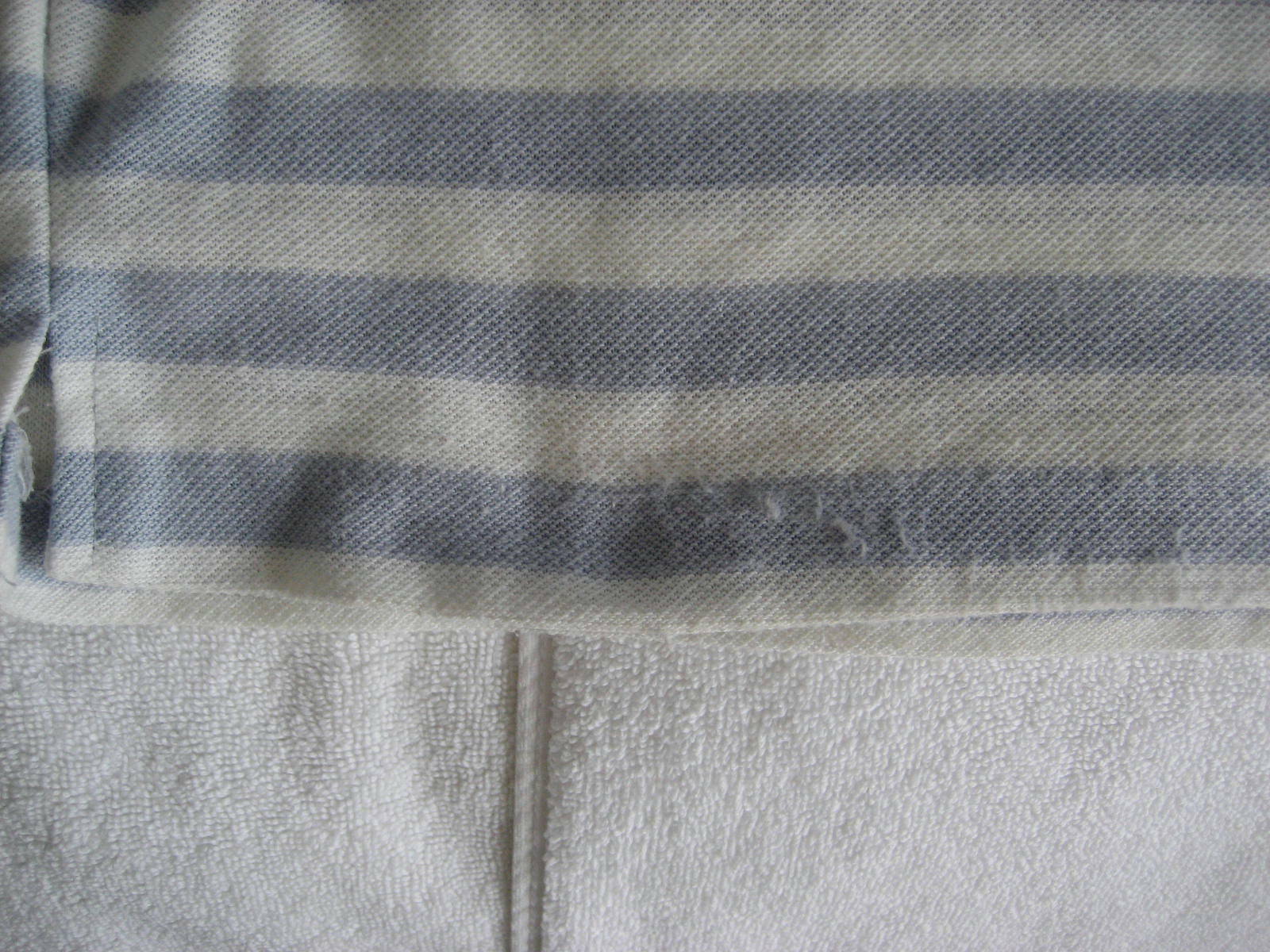 80s Bay Club By Catalina White & Light Gray Blue Stripe Tunic Mini Dress Sz S-M