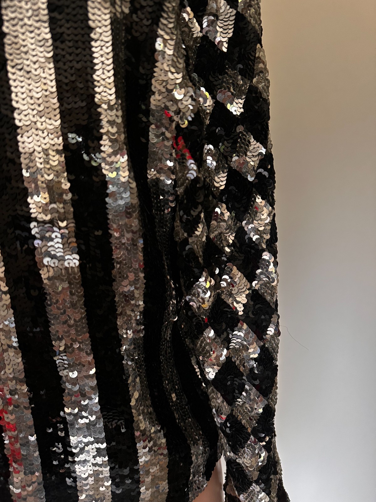 Vintage Black & Silver Sequin Jacket | Art Deco Pattern Statement Blazer | Eveni