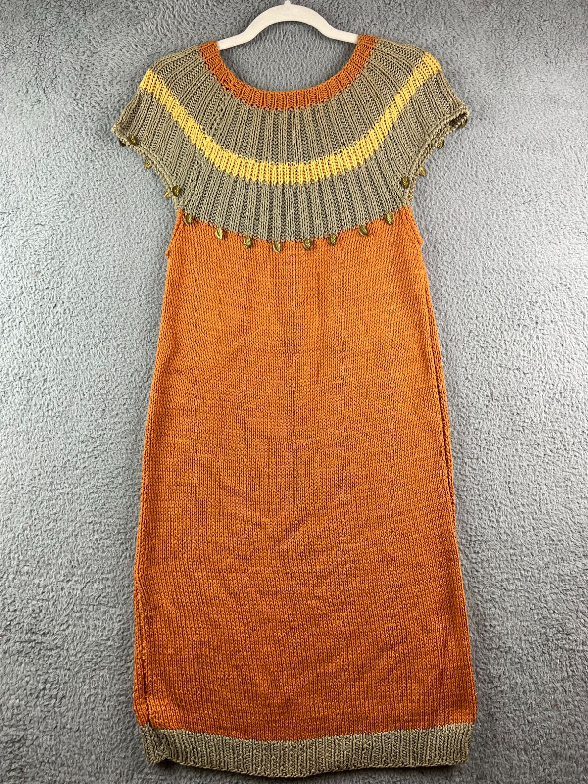 Vintage 80s INDIGO Knit sweater dress mini dress size 2 or women’s small