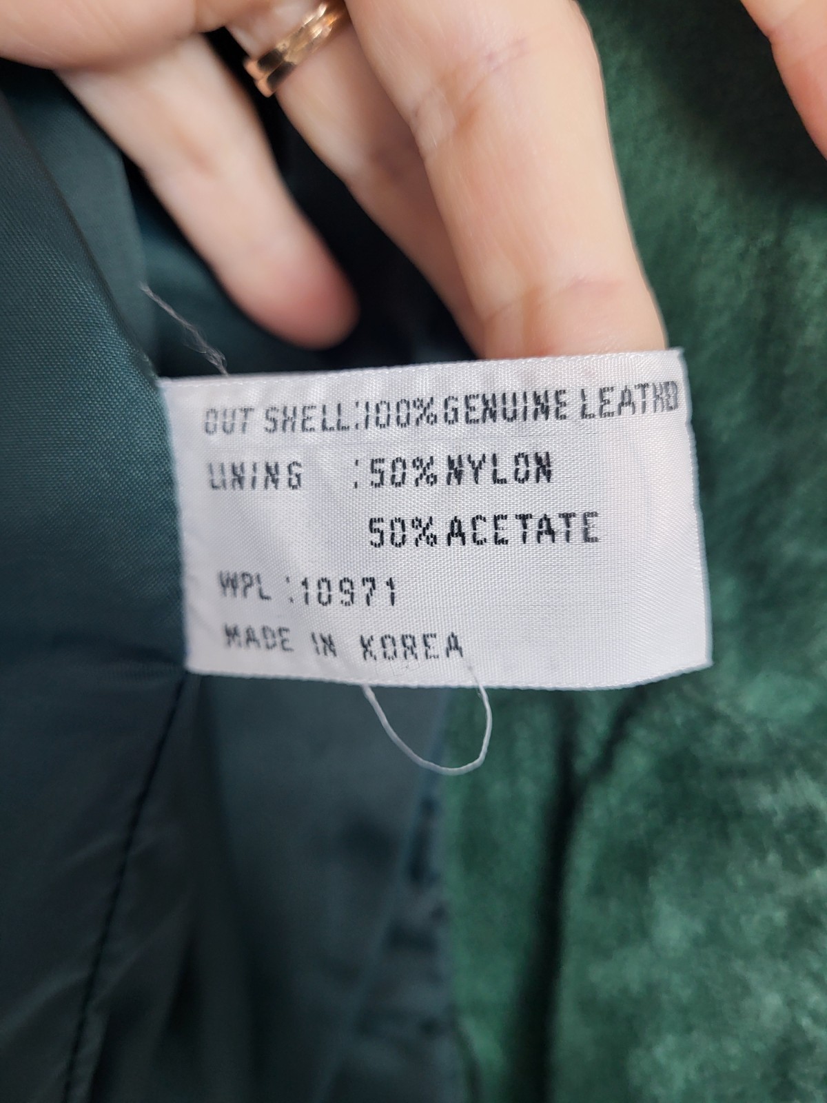 Vintage Braefair Leather Jacket Coat (L) Green 80’s Retro Classic Dressy Work