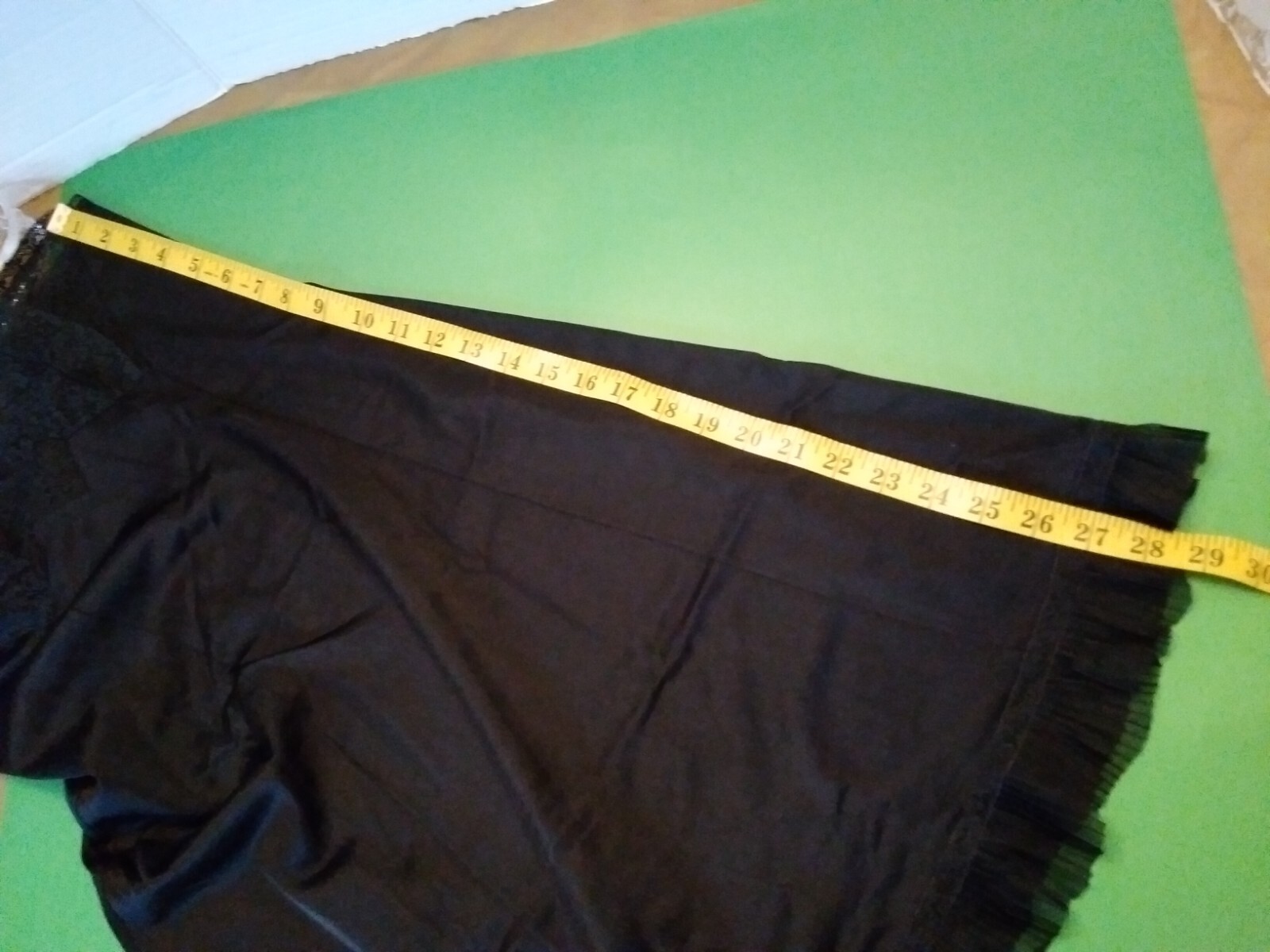 Womans Vintage Full Slip Dress Chemise European SZ Small Black Full Lace Bodice