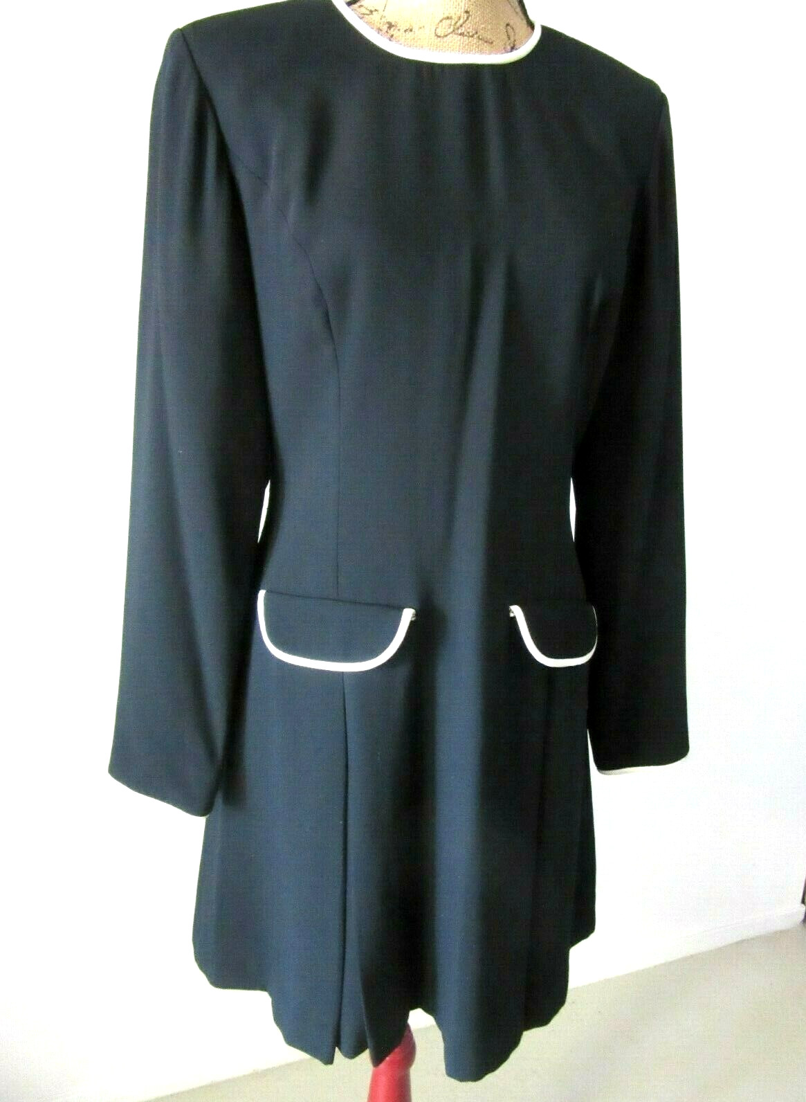 Ann Tijan School Girl Gothic Dress Black Wednesday Addams Women’s Petite Size 12