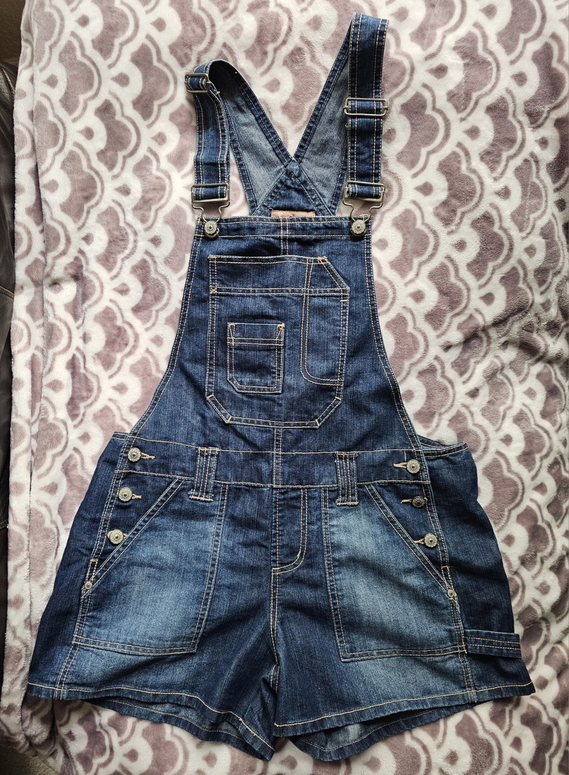 Vintage Y2K Denim shortalls overalls! Dark Wash Jeans 90s / early 2000s Size 13