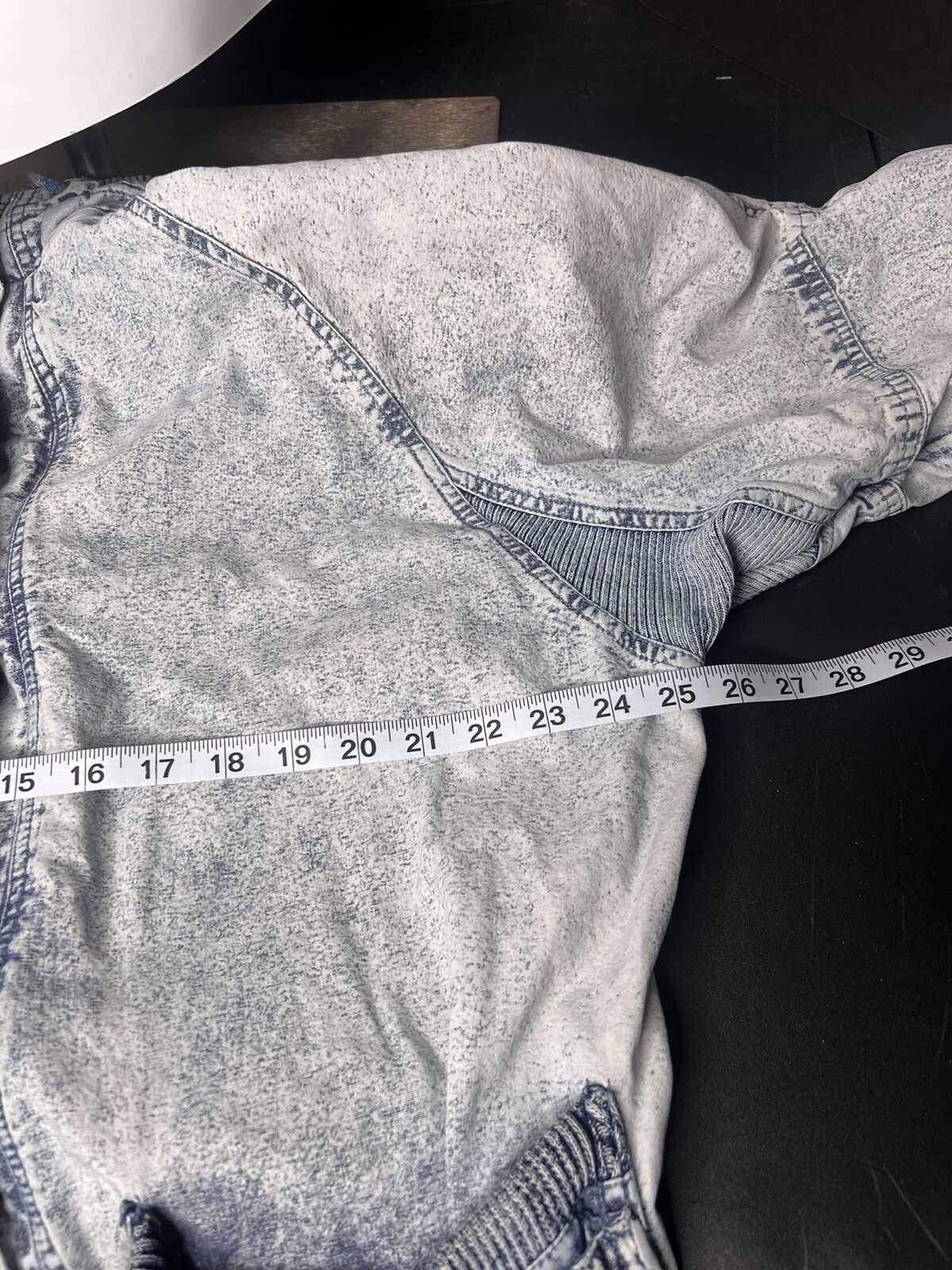 Vtg East West Coat Jacket Womens Lrg. Denim Stone Acid Wash 80’s Streetwear Y2K