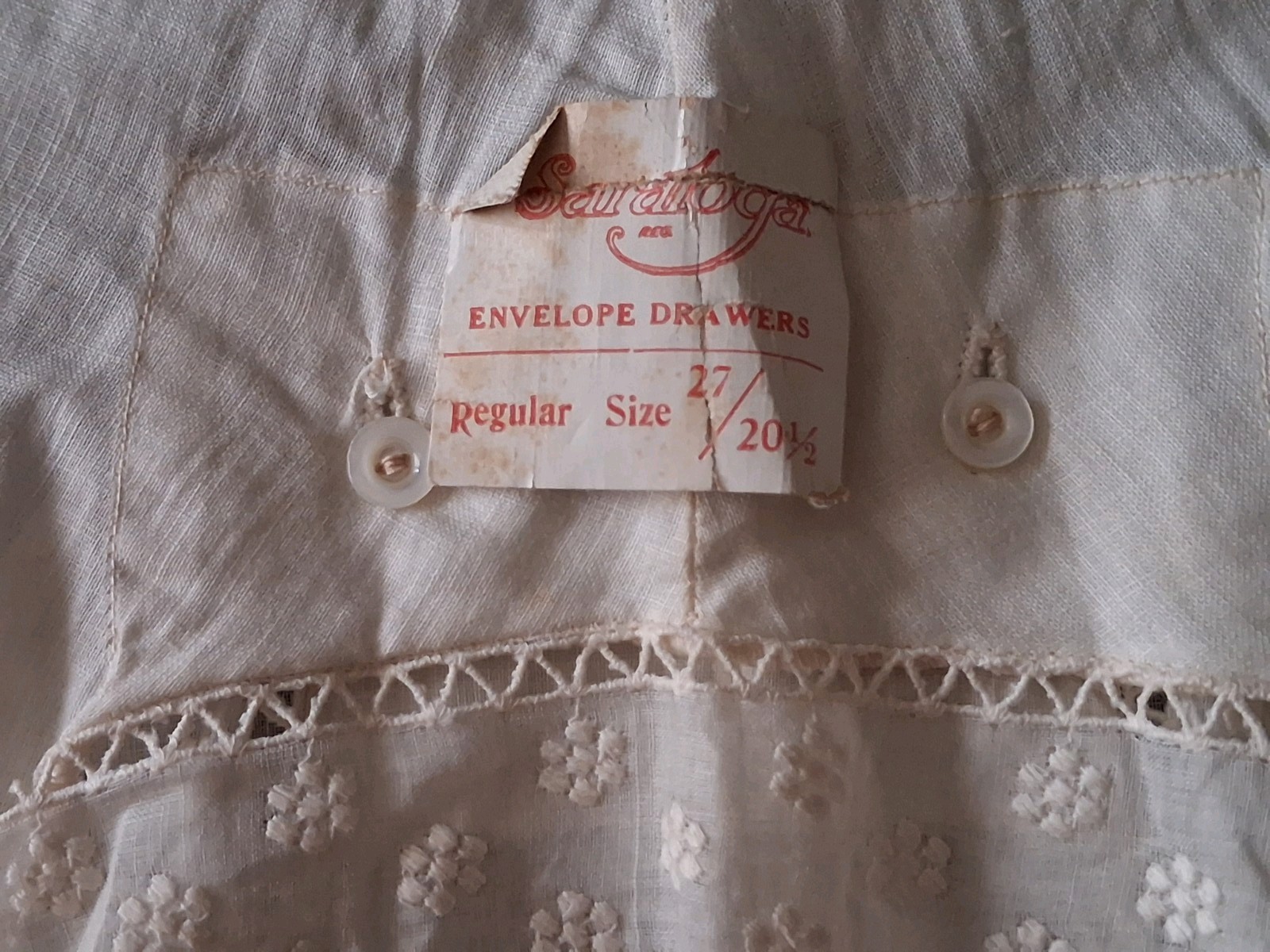 Vintage 1900’s Cotton Ladies Drawers Spilt Crotch Panties OLD STORE STOCK