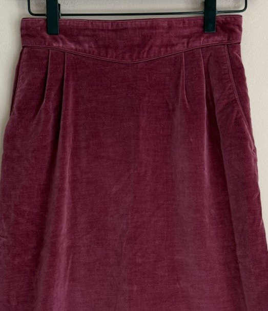 Skirt Velvet Vintage Wiggle Straight Cotton Midi Pencil Womens Size 6 Secretary