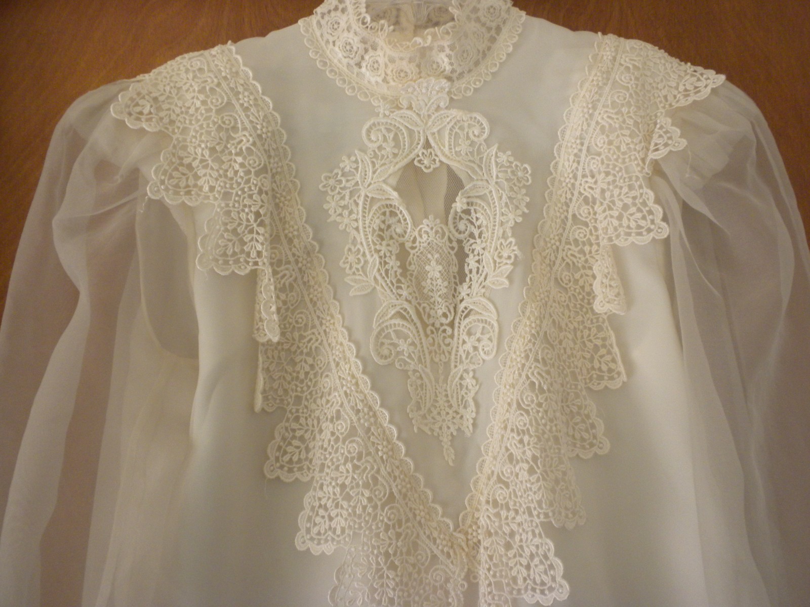 Scott McClintock Sportswear Vtg 80s Ecru Lace Victorian Blouse Prairie 10 Top