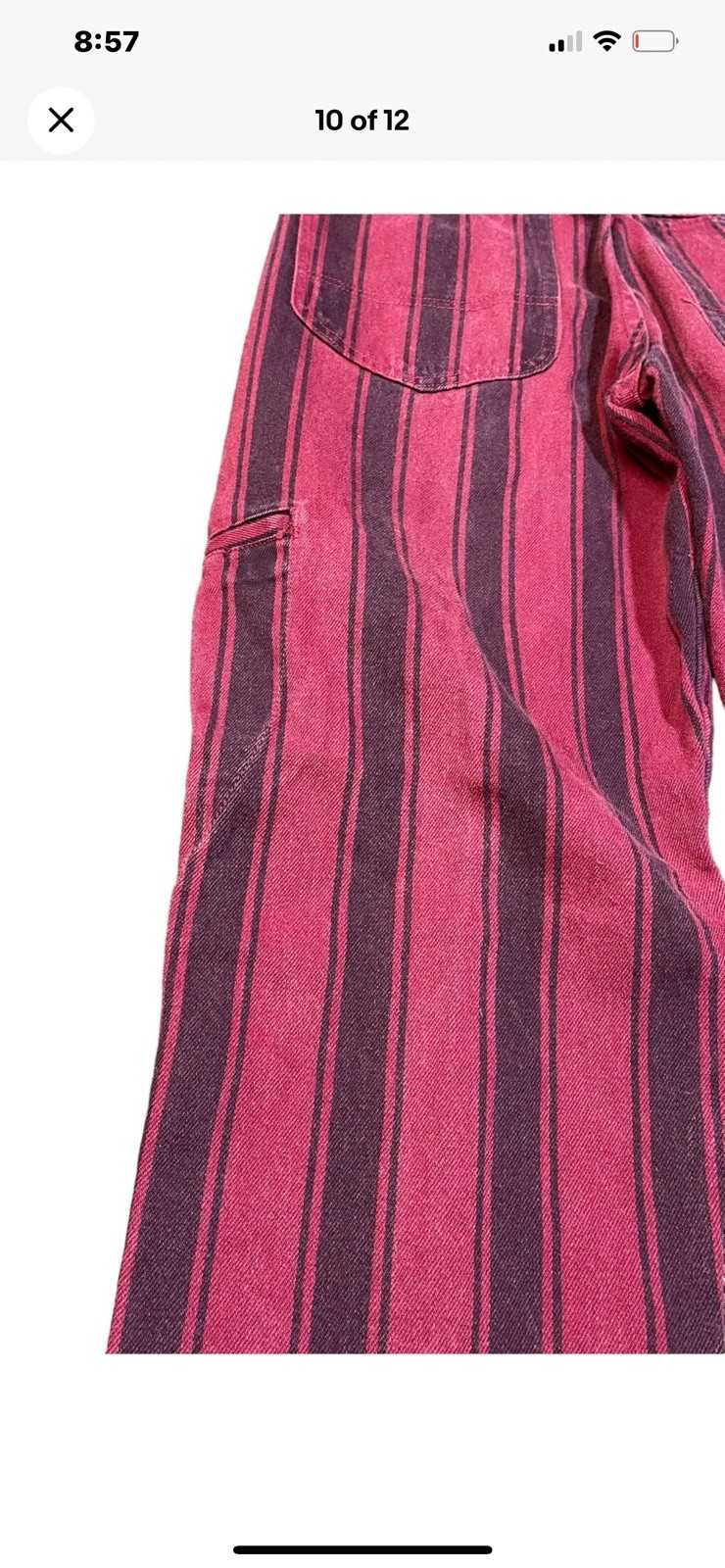 Lot of 2 Vintage RARE Marithe Francois Girbaud Striped Jeans Women’s 27”x29” USA