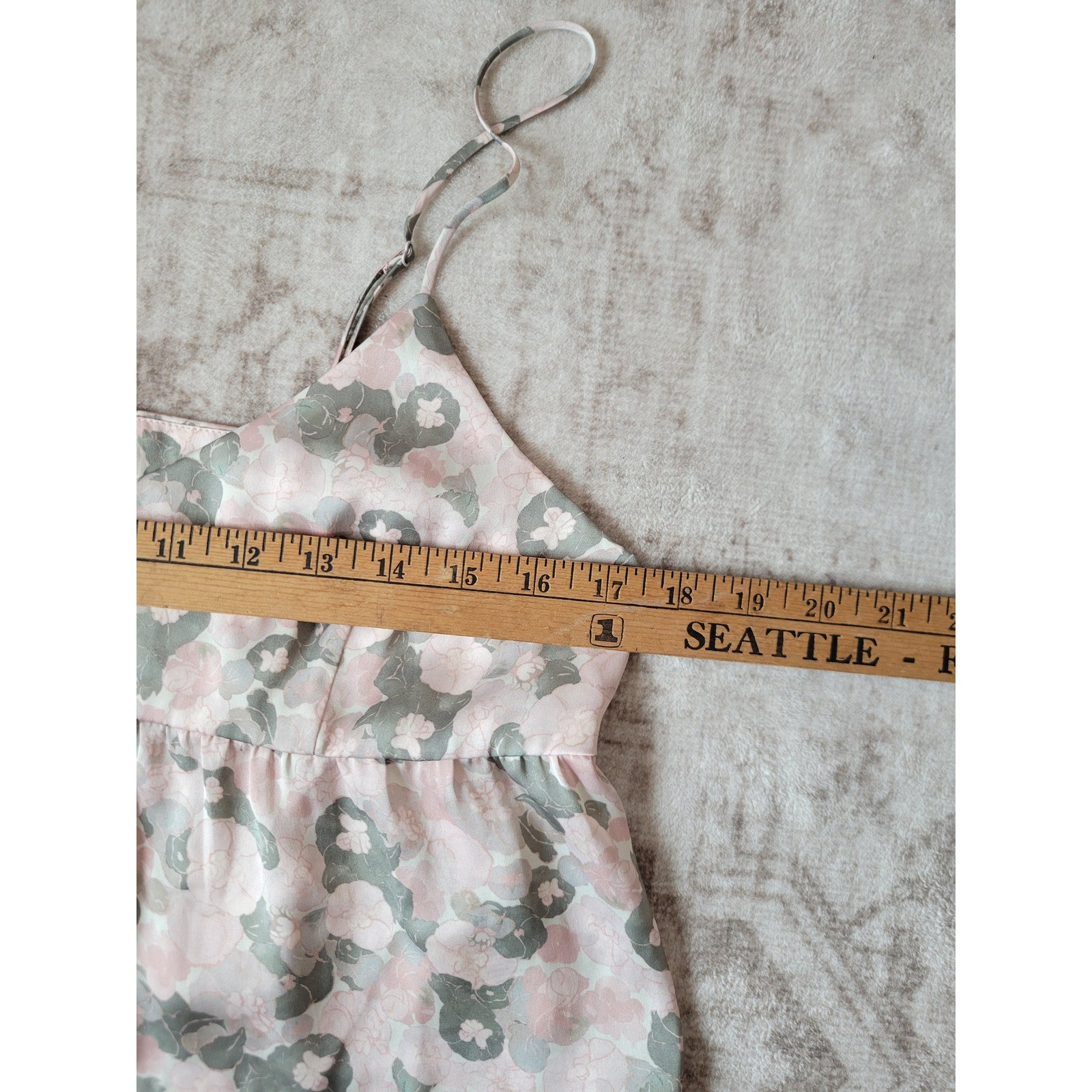 Wilfred Aritzia Floral Babydoll Cami Tank Top Pink Gray Size Medium
