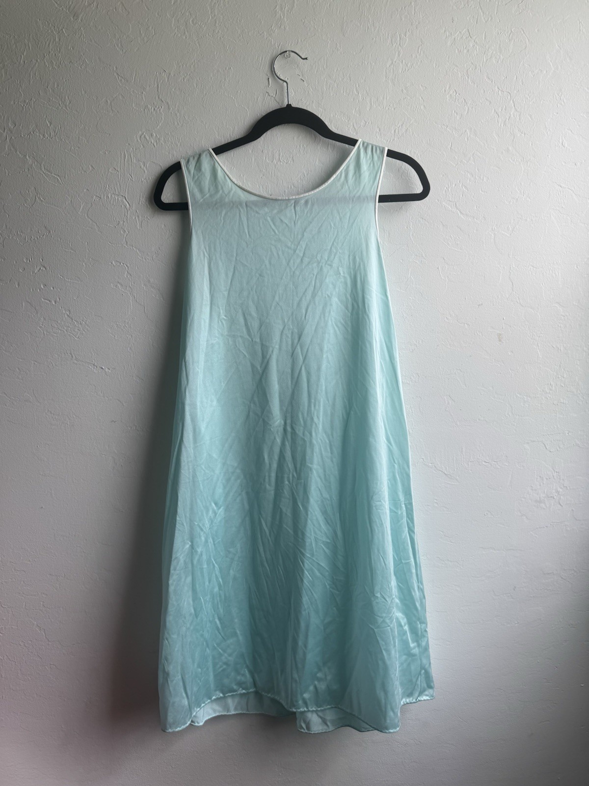 Vintage Lorraine Nylon Nightgown Size Medium In Blue
