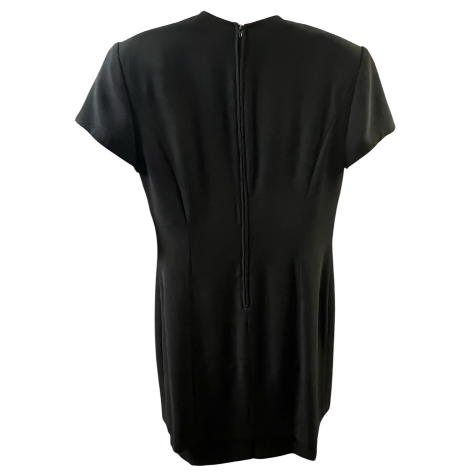 VTG Julian Taylor New York Dress 10 Black Shift LBD Colorblock Modern Classic