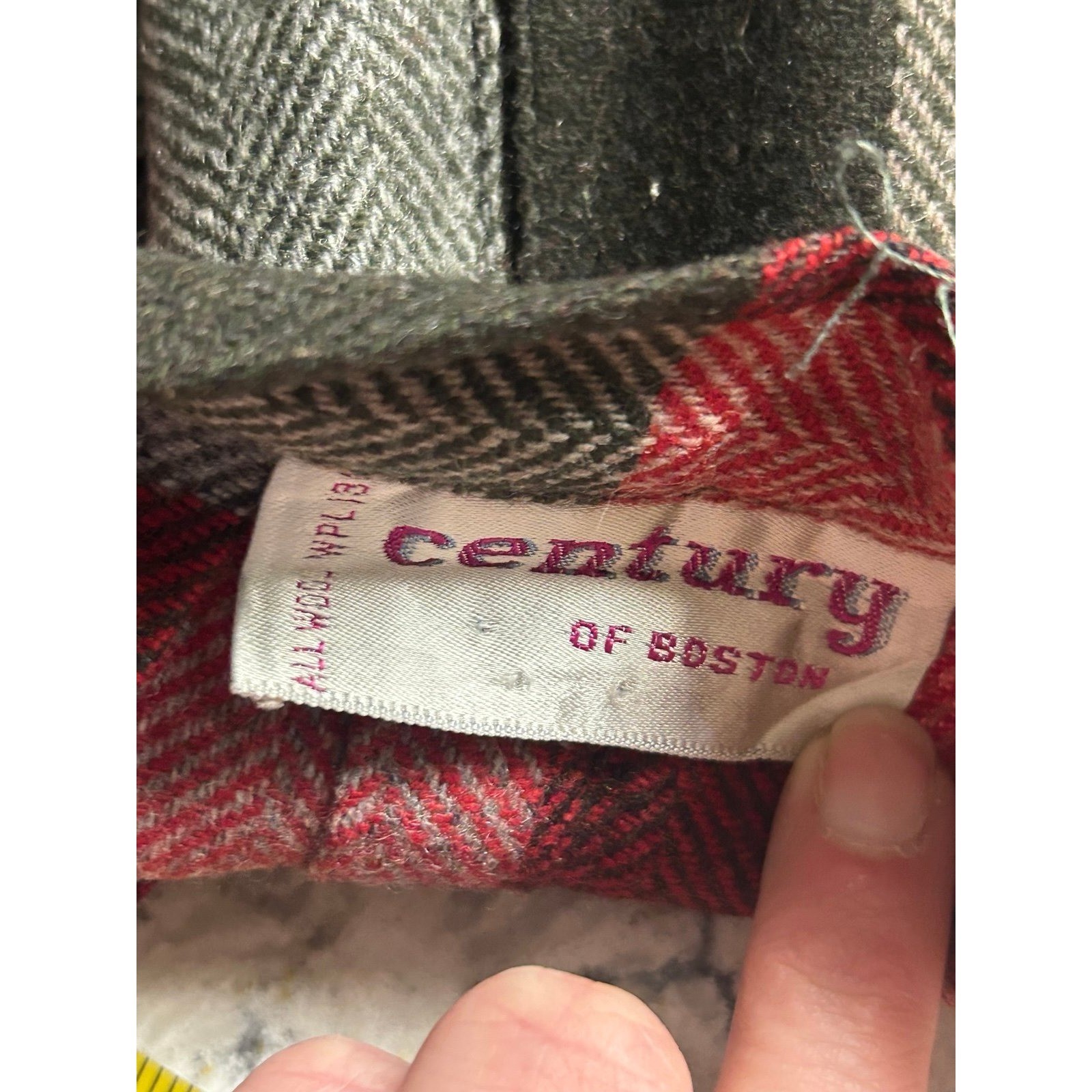 Vintage Century Of Boston All Wool Plaid Pleated Skirt Women’s Small Medium Red