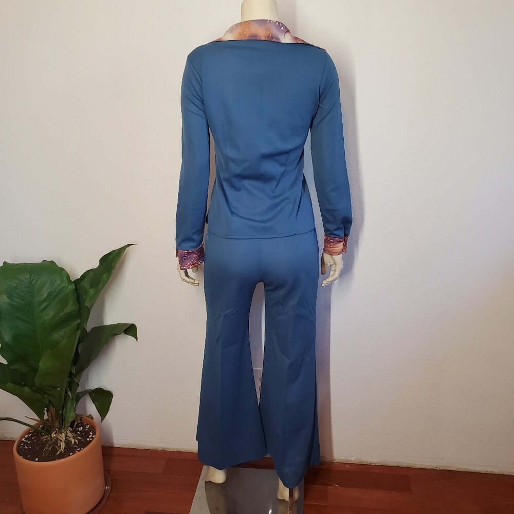 Funky Vintage 70s Leisure Wear Bell Bottoms Set S/M