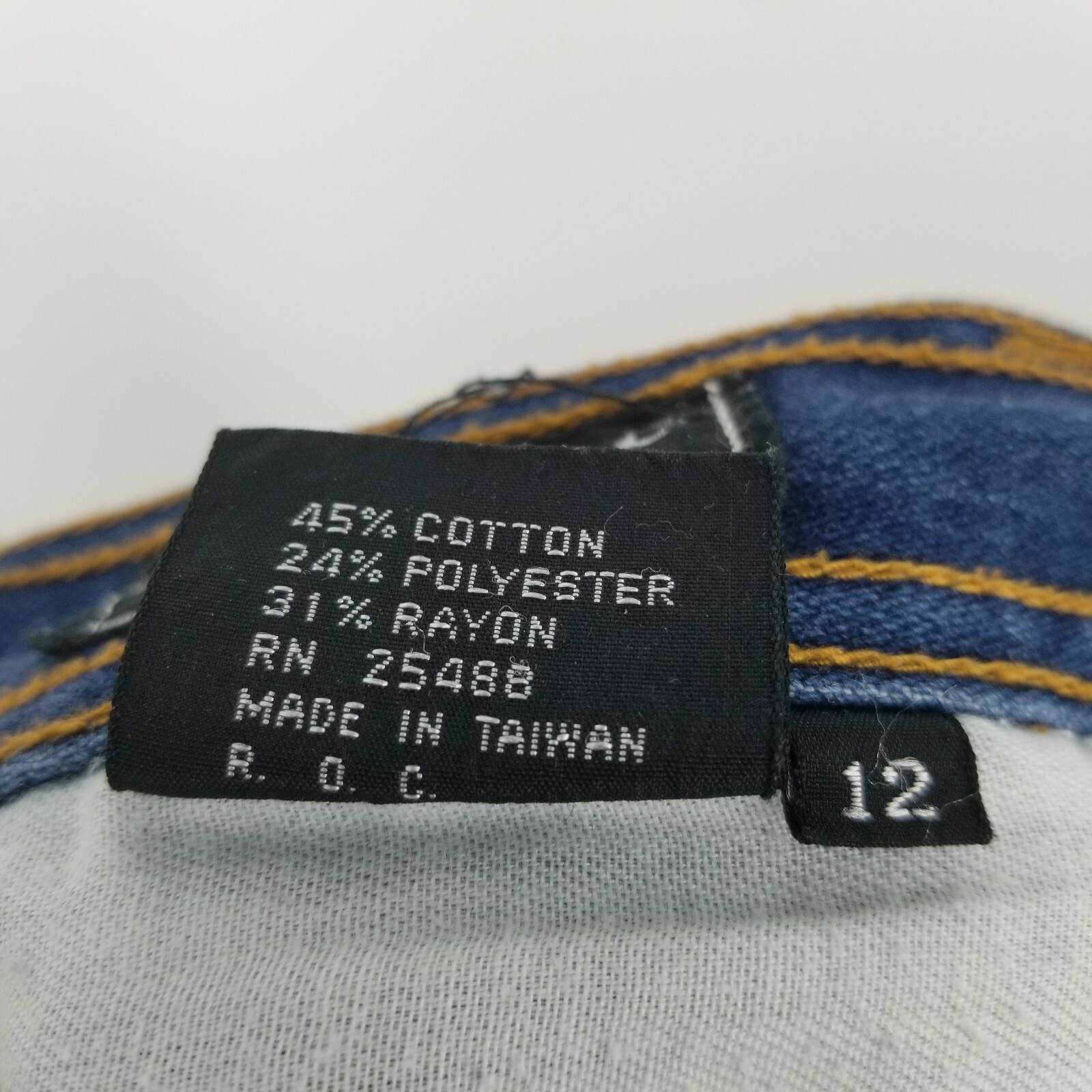 Vintage 701 Collection Womens Blue Dark Wash High Rise Denim Jeans Size 12