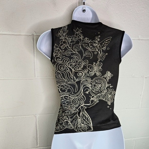 Vtg 90s Y2k Miss Sixty Sleeveless Crop Tank Coquette