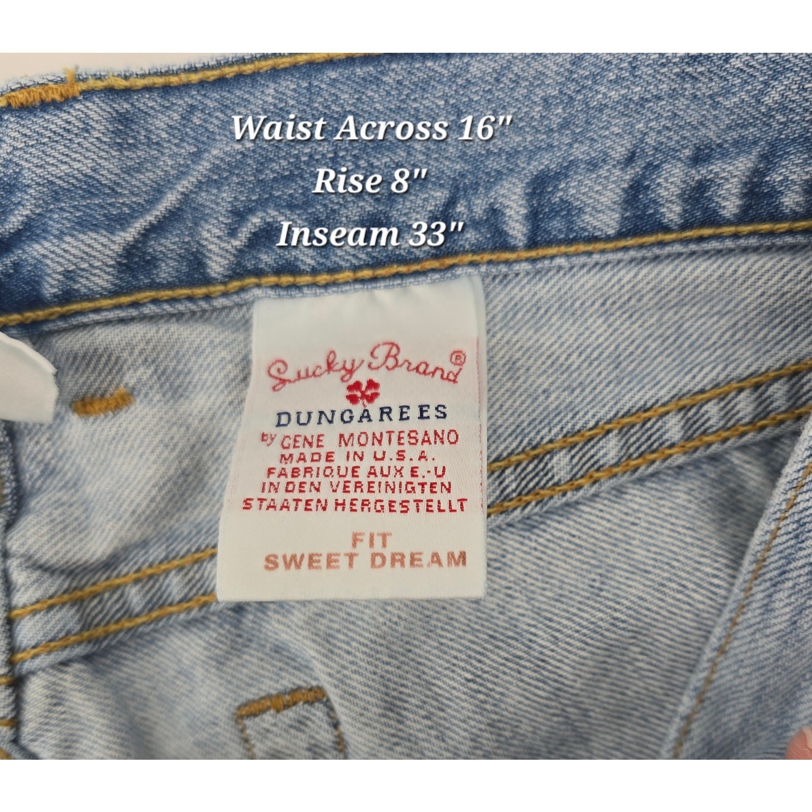 Vintage Lucky Brand Sweet Dream Low Rise Flare Jeans 8/29 Y2K McBling Festival