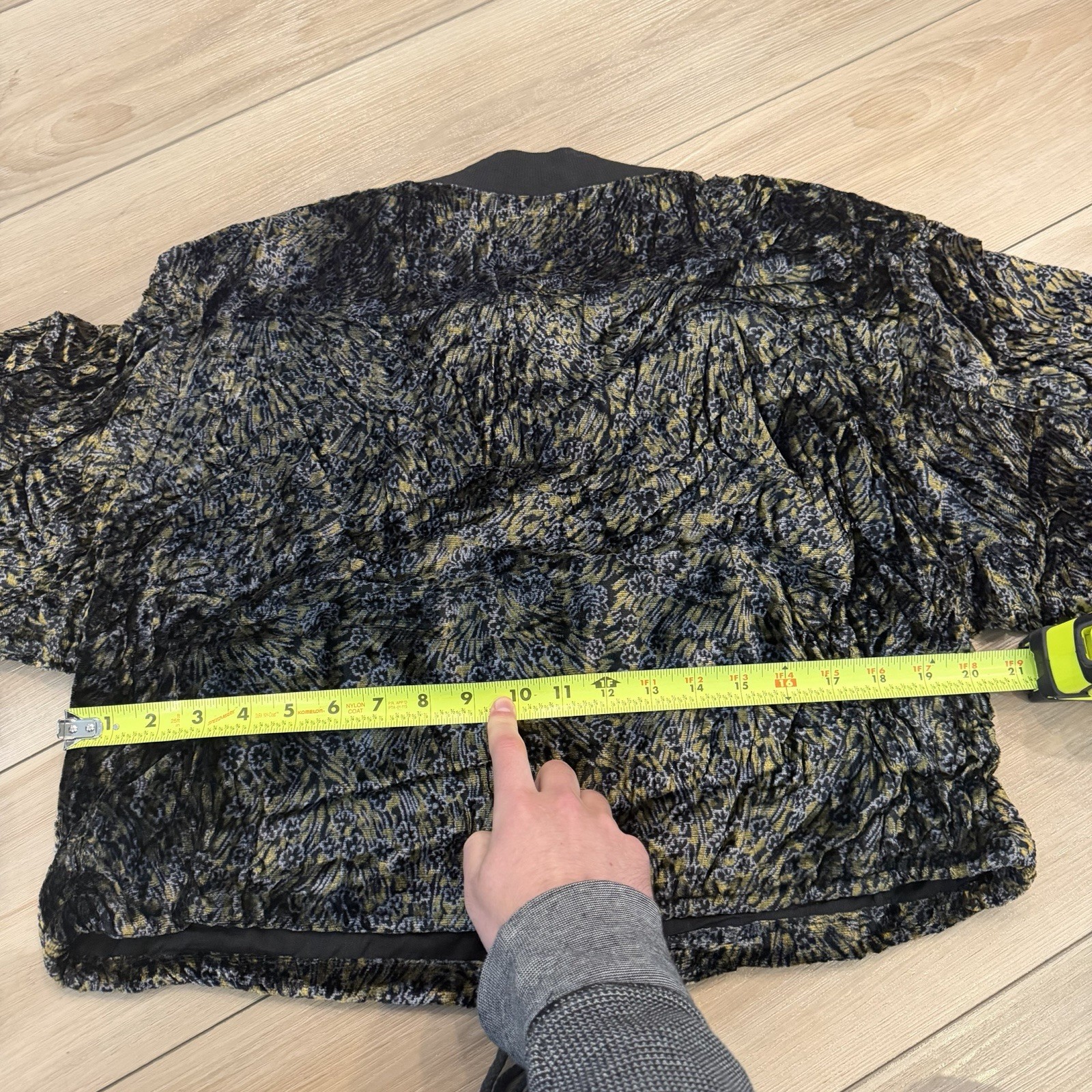 Vintage Speed Limit MPH Sequin Velvet Jacket Floral Abstract Women’s L Cropped
