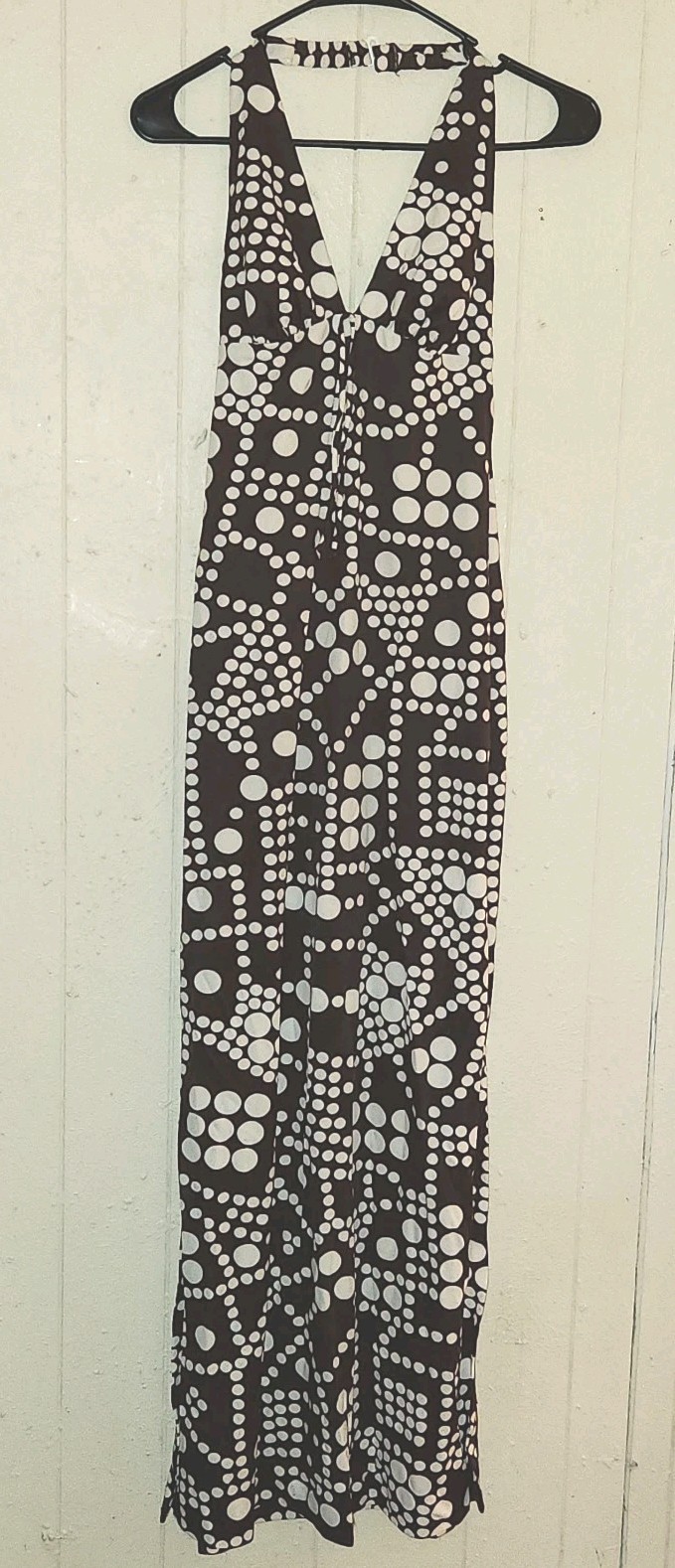 Vtg Catalina of California Sz 10 Sexy Maxi Dress Bathing Sunning Psychedelic