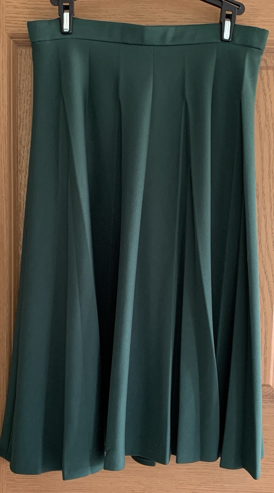 Vintage KO KO KNITS Of California 1970s Pleated Green Polyester Maxi Skirt Sz 10