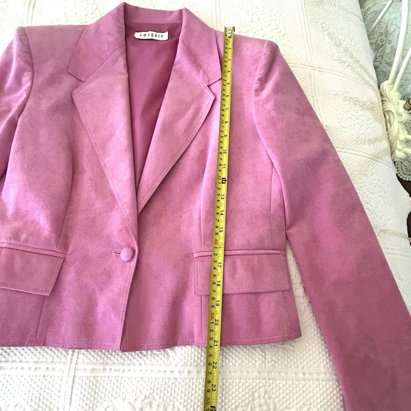 Vintage I Magnin Suede Blazer Crop Jacket