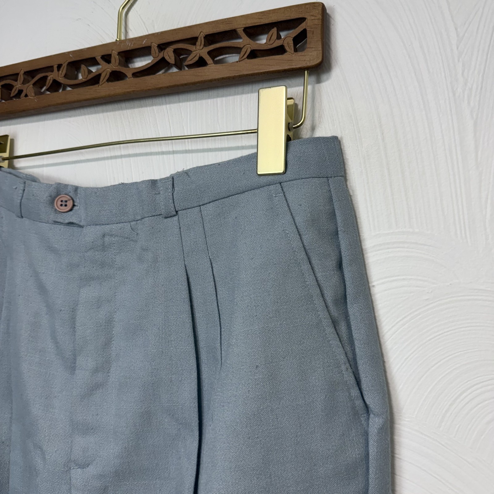 Vintage Liz Baker Women’s Blue Pleated Business Casual Slack Pants Size 16