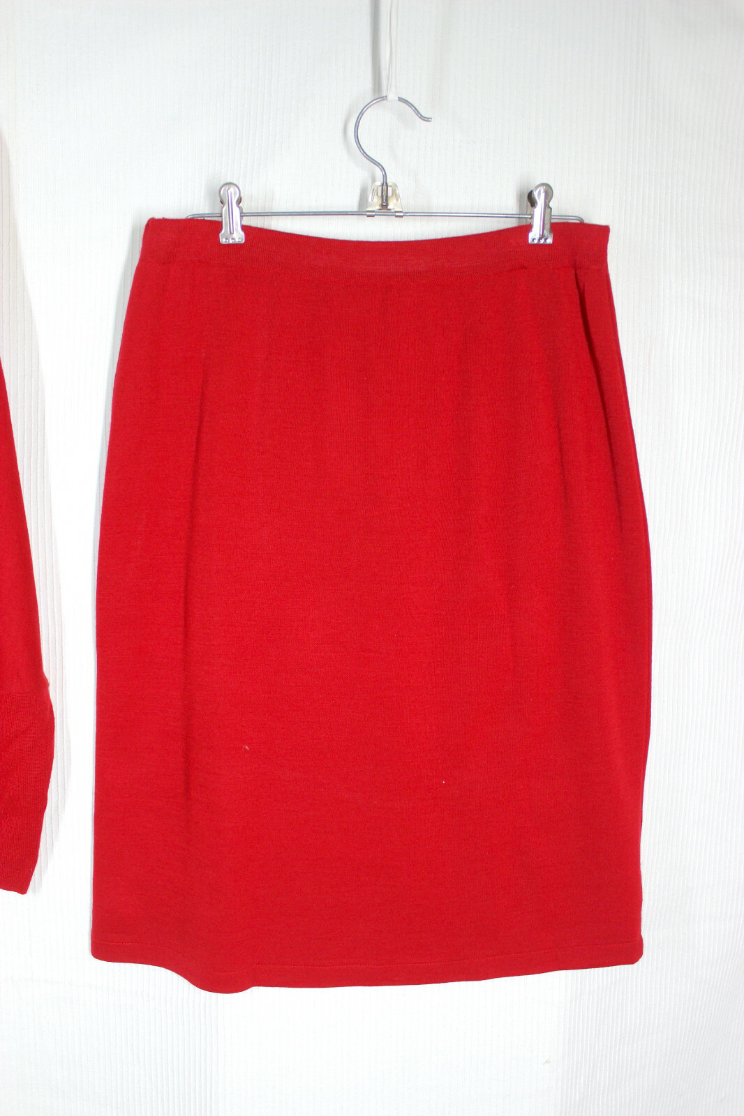 1990s Sweater Dress Set Tunic & Skirt Large Bodycon Wool Blend Stretch Office