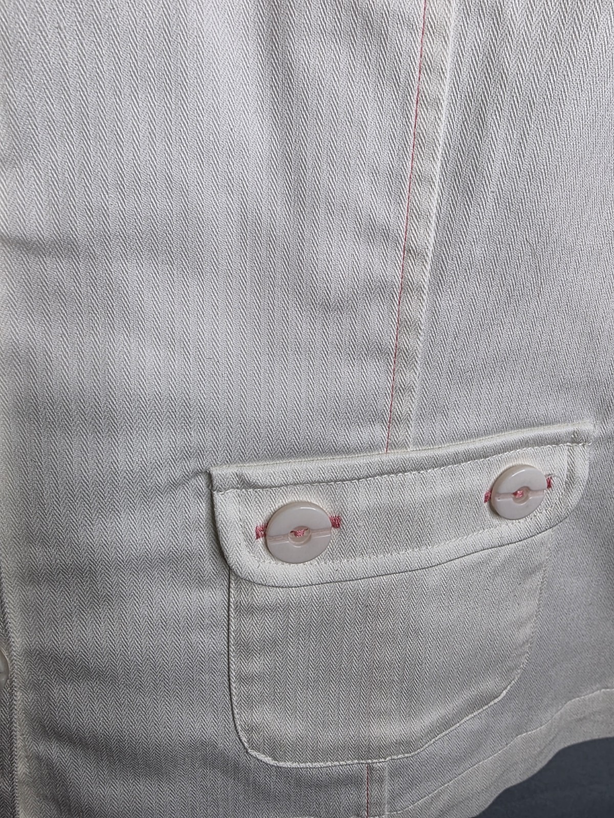 Christopher & Banks Vest Womens L White Pink Sleeveless Button Up New W Tags