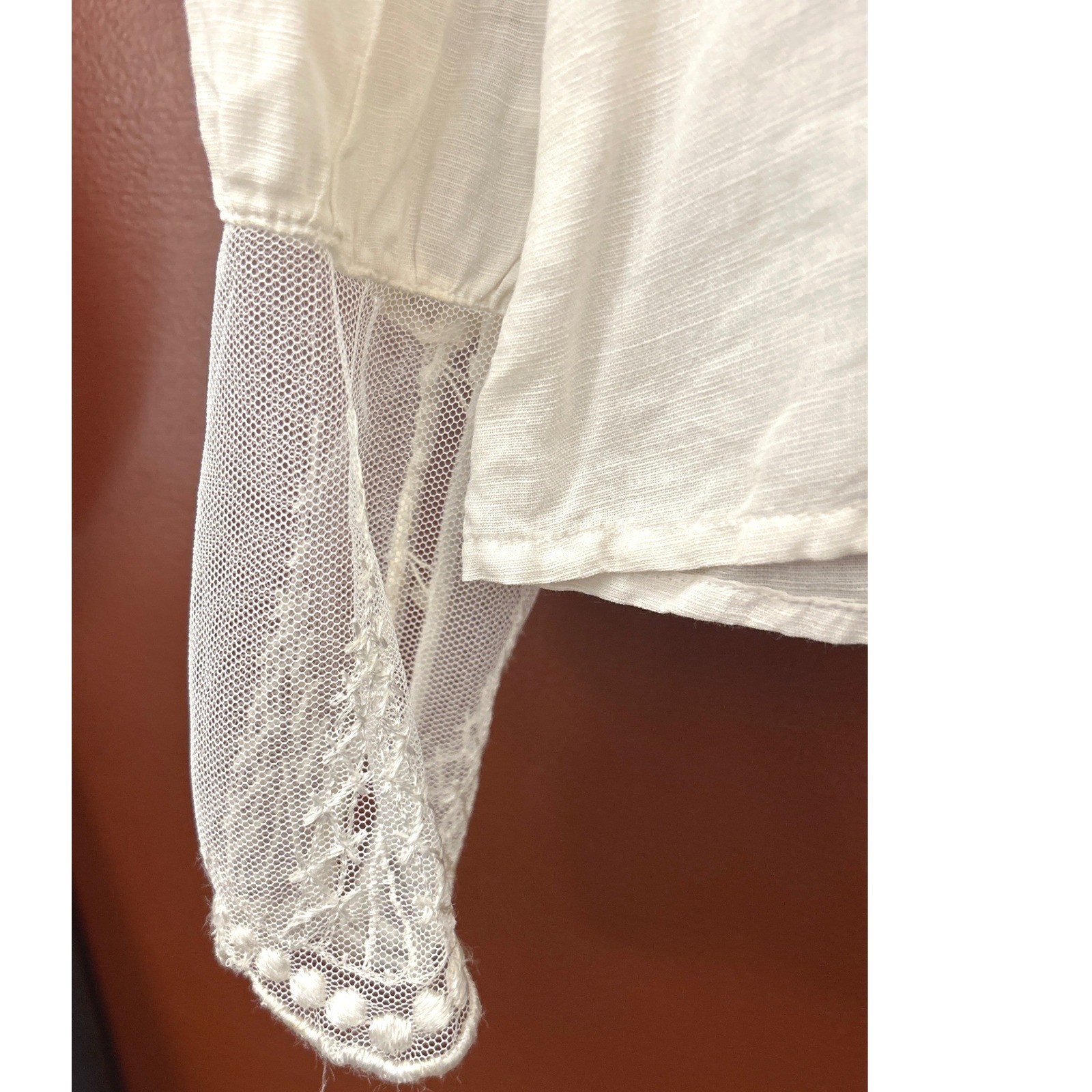 Vintage Jean for Joseph Le Bon Blouse Cottagecore Victorian Romantic Ivory White