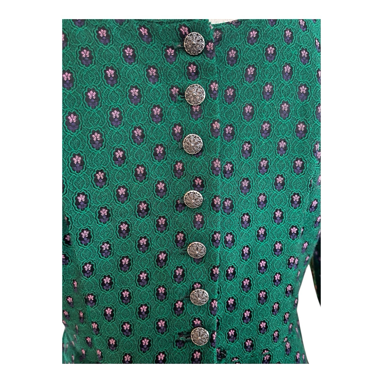 1950s 1960s Handmade Mid-Century European Traditional Dirndl Construction Dress