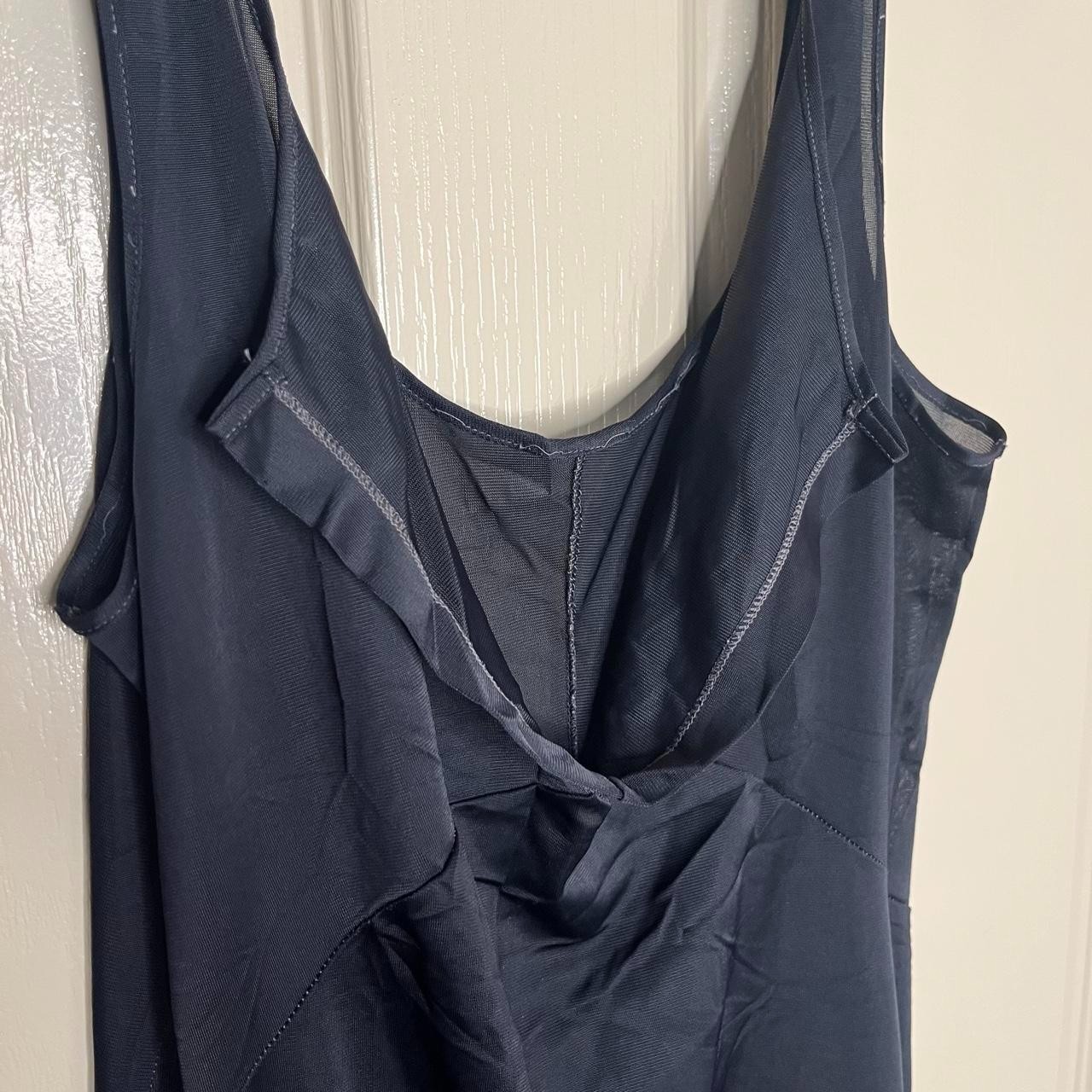 Vintage Bestknit Black Satin Slip Maxi Dress Size 16. I recommend 14