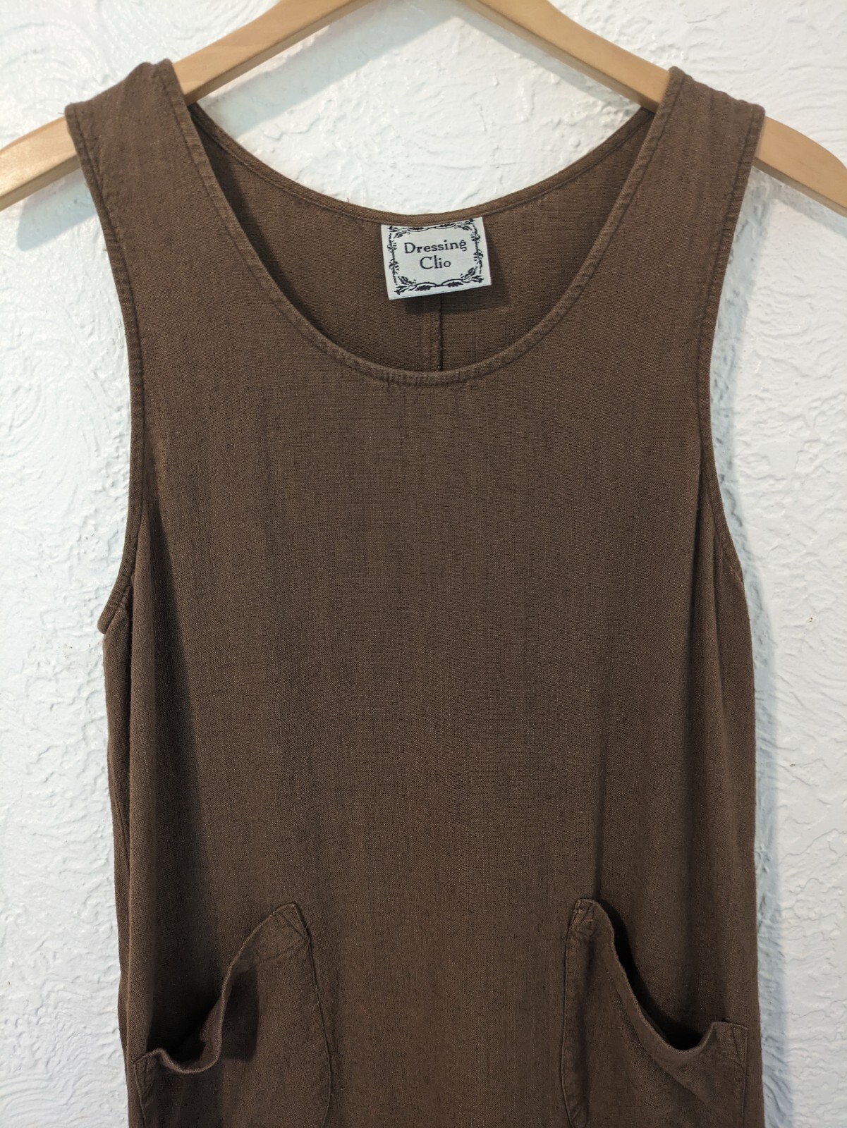 Vintage Dressing Clio Medium Linen Blend Dress Brown