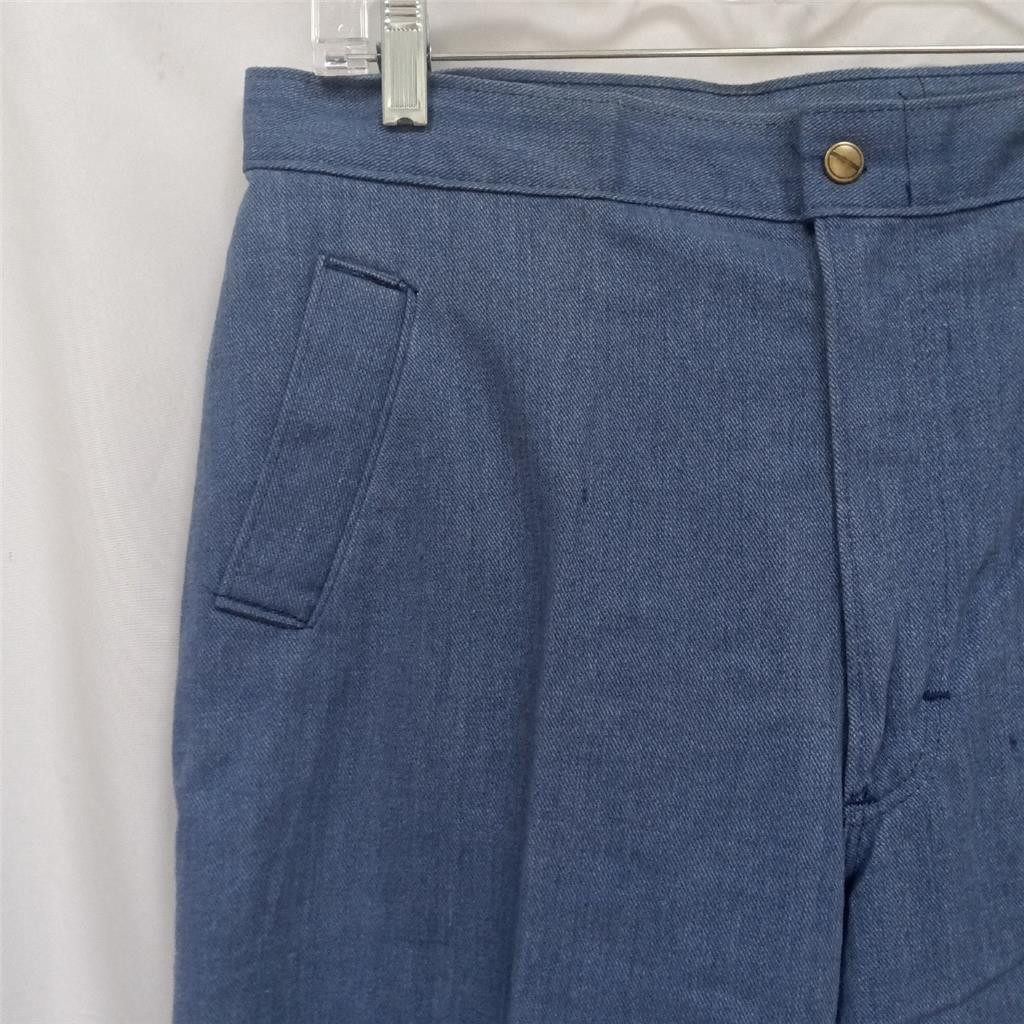 Vtg miss h.i.s. Jeans NOS Sz 18 Blue Pants Wide Leg Brushed Denim 33X29 USA Tags