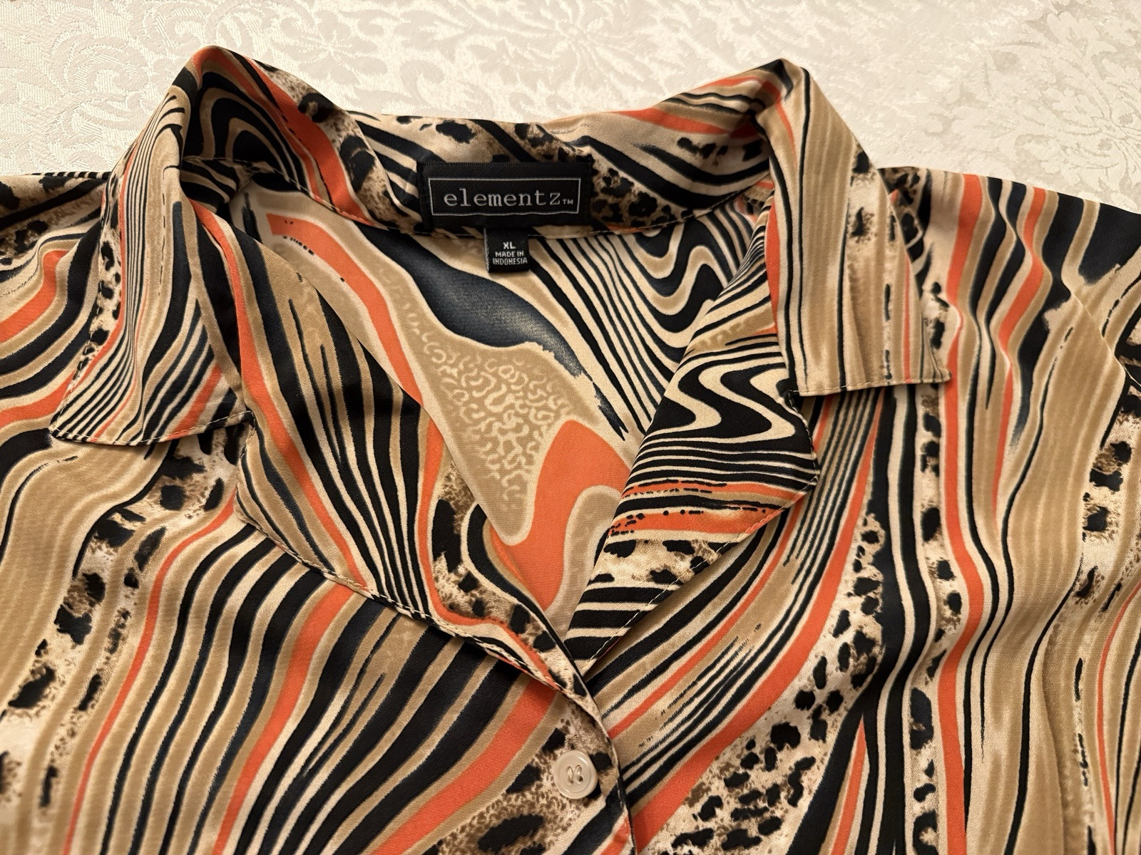 Retro Disco Animal/ Print XL Woman Blouse