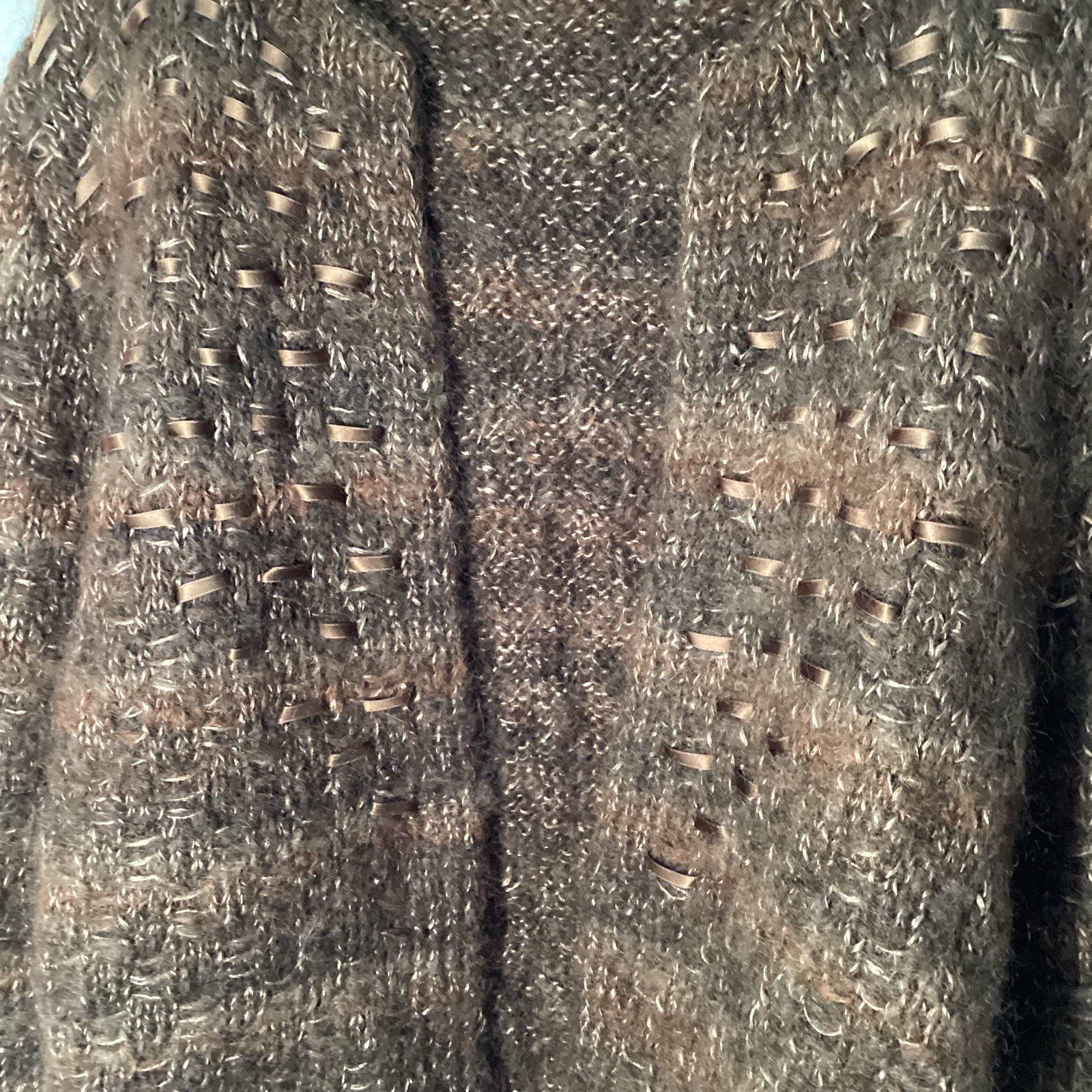 Vintage Chunky Knit Cardigan Sweater Jacket 90s 00s Boho