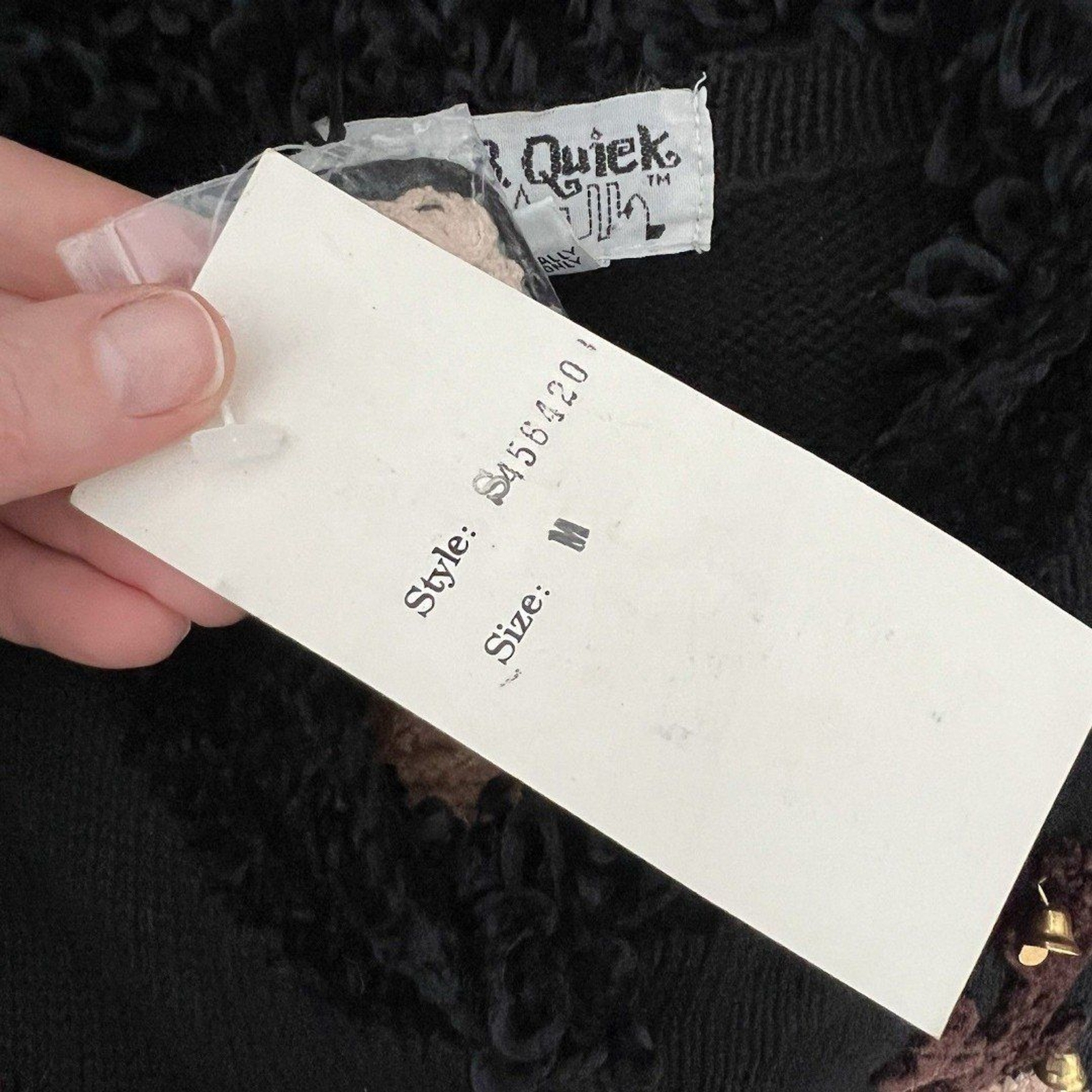 Vintage Jack B Quick Womens Christmas Cardigan M Black Reindeer New Old Stock