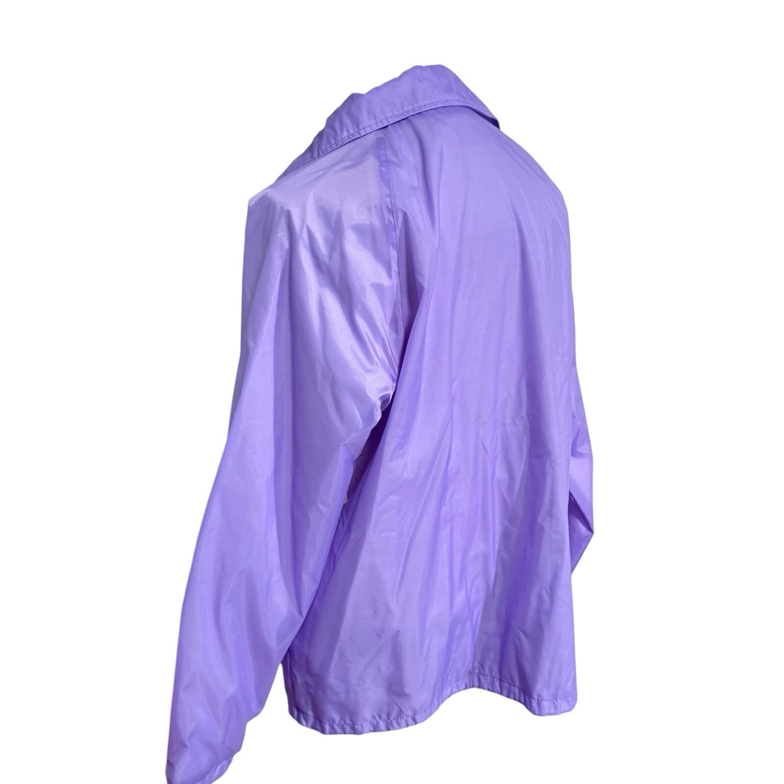 Vintage NOS 1980s Lilac Wind Breaker Jacket Current Seen Size M Snap Front New!!