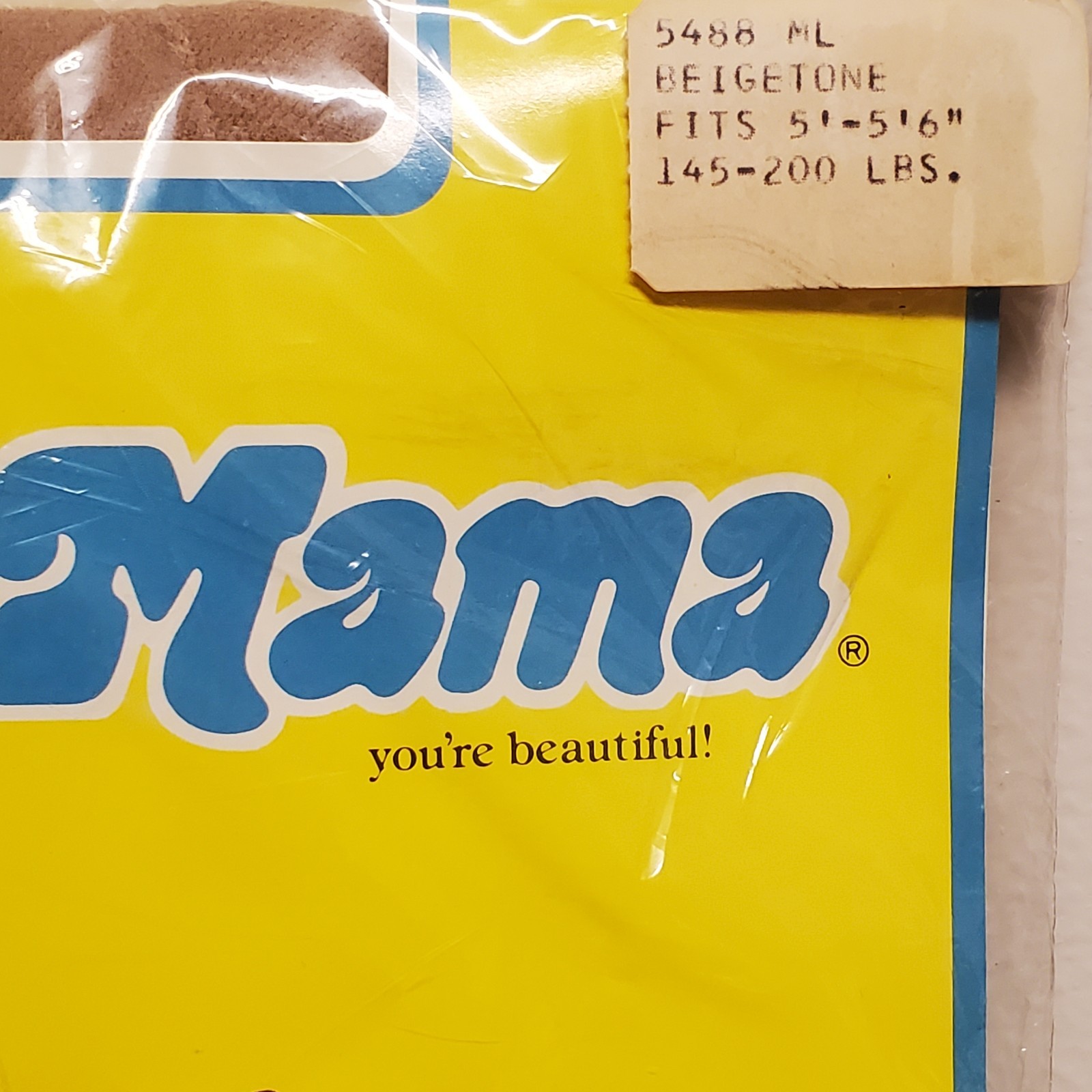 Lot of 2 Vintage 1983 Big Mama Pantyhose M L BEIGETONE Cotton Crotch Sheffield