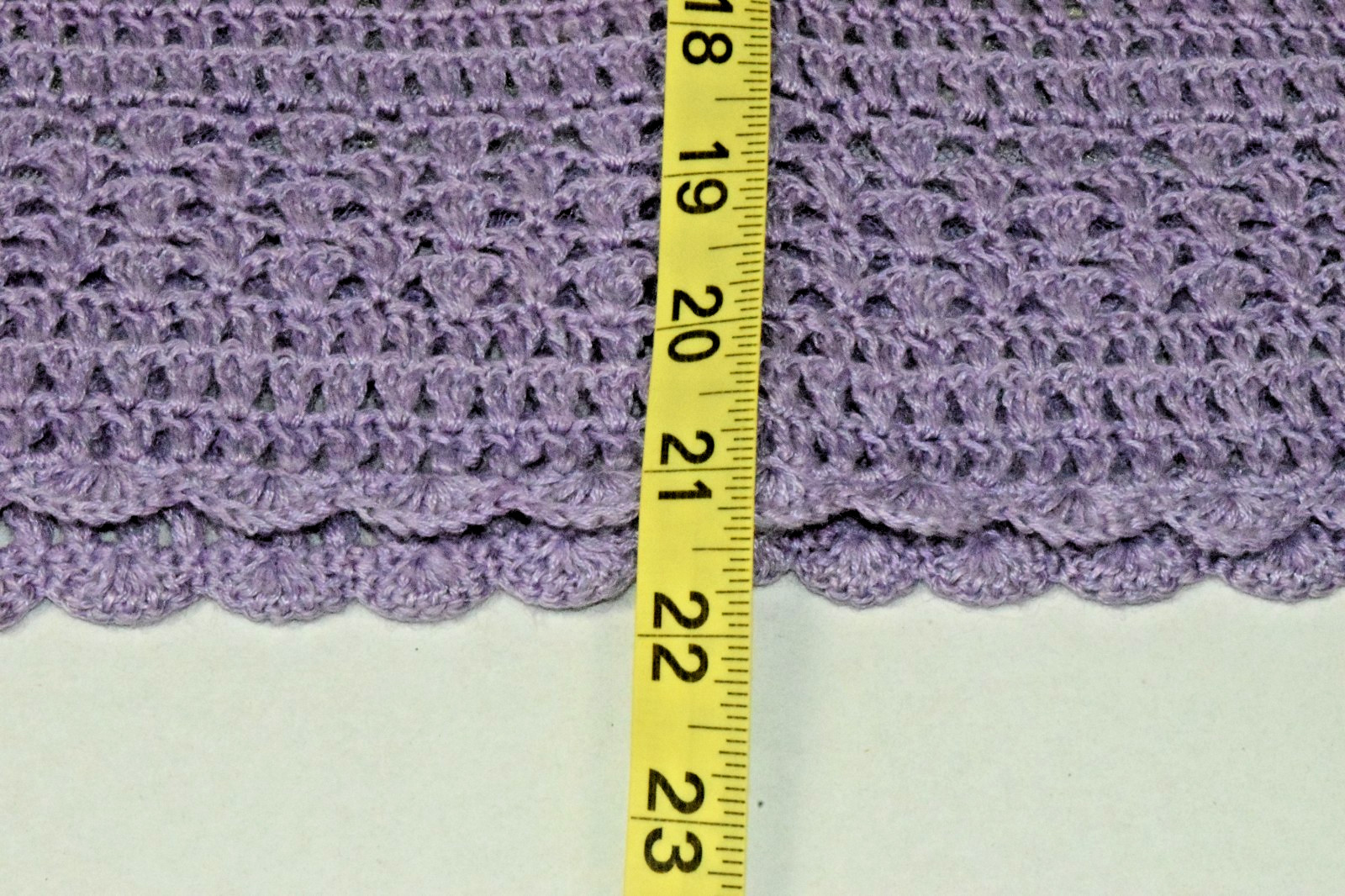 Vintage Tag Crocheted Top Size XL 90s Lavender Ramie Rayon Crochet Embroidered