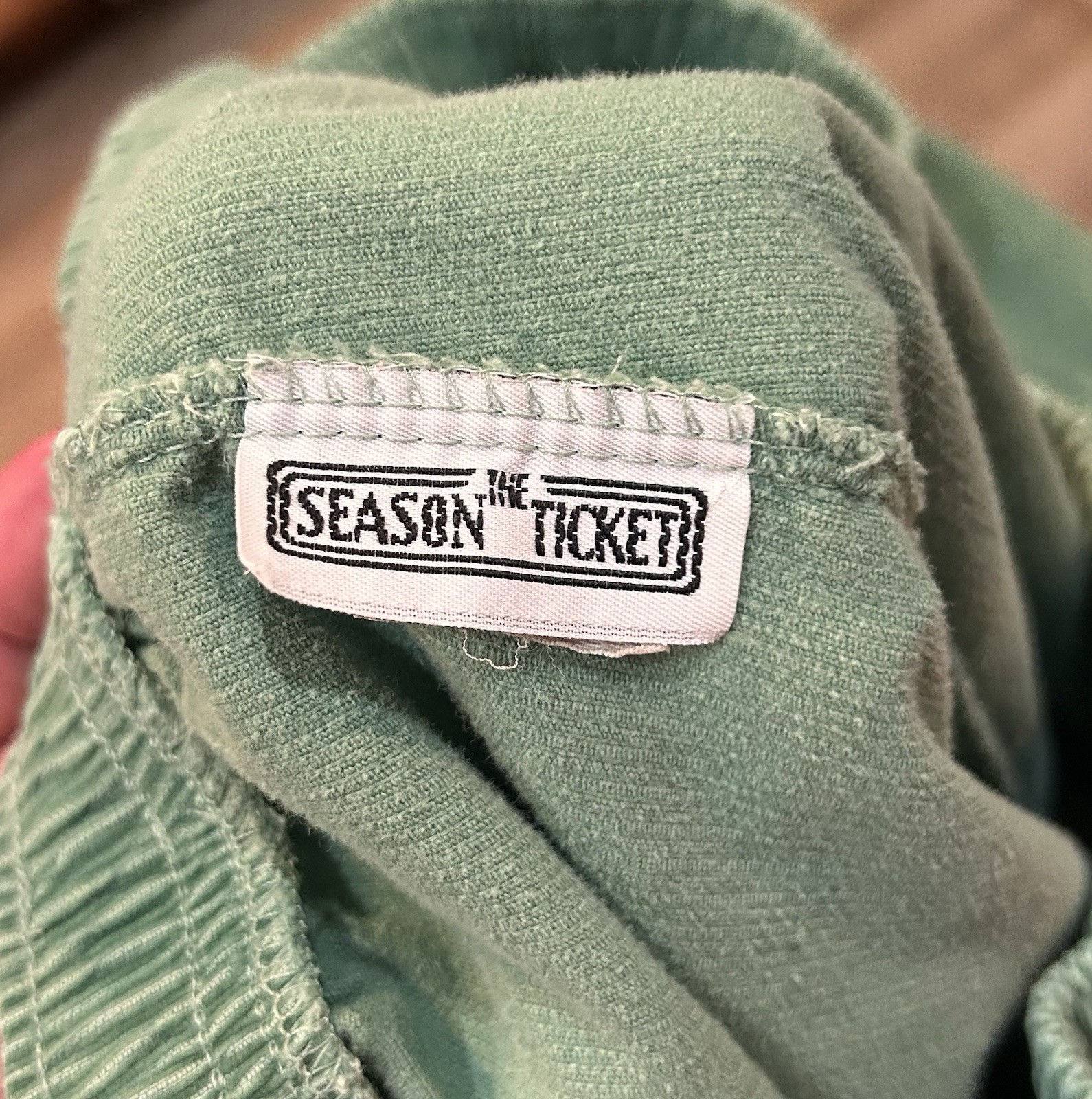 Vintage 80s 90s Corduroy Green Pants The Season Ticket Womens 14 Made In USA