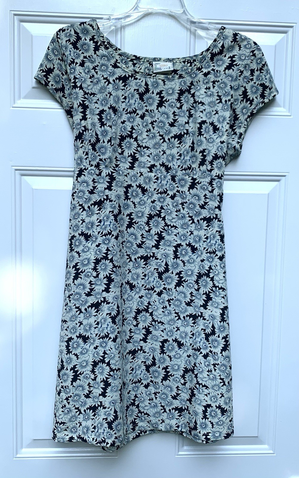 Vintage Syko Dress Women’s Size L Floral Print Midi Cottagecore Babydoll Y2K
