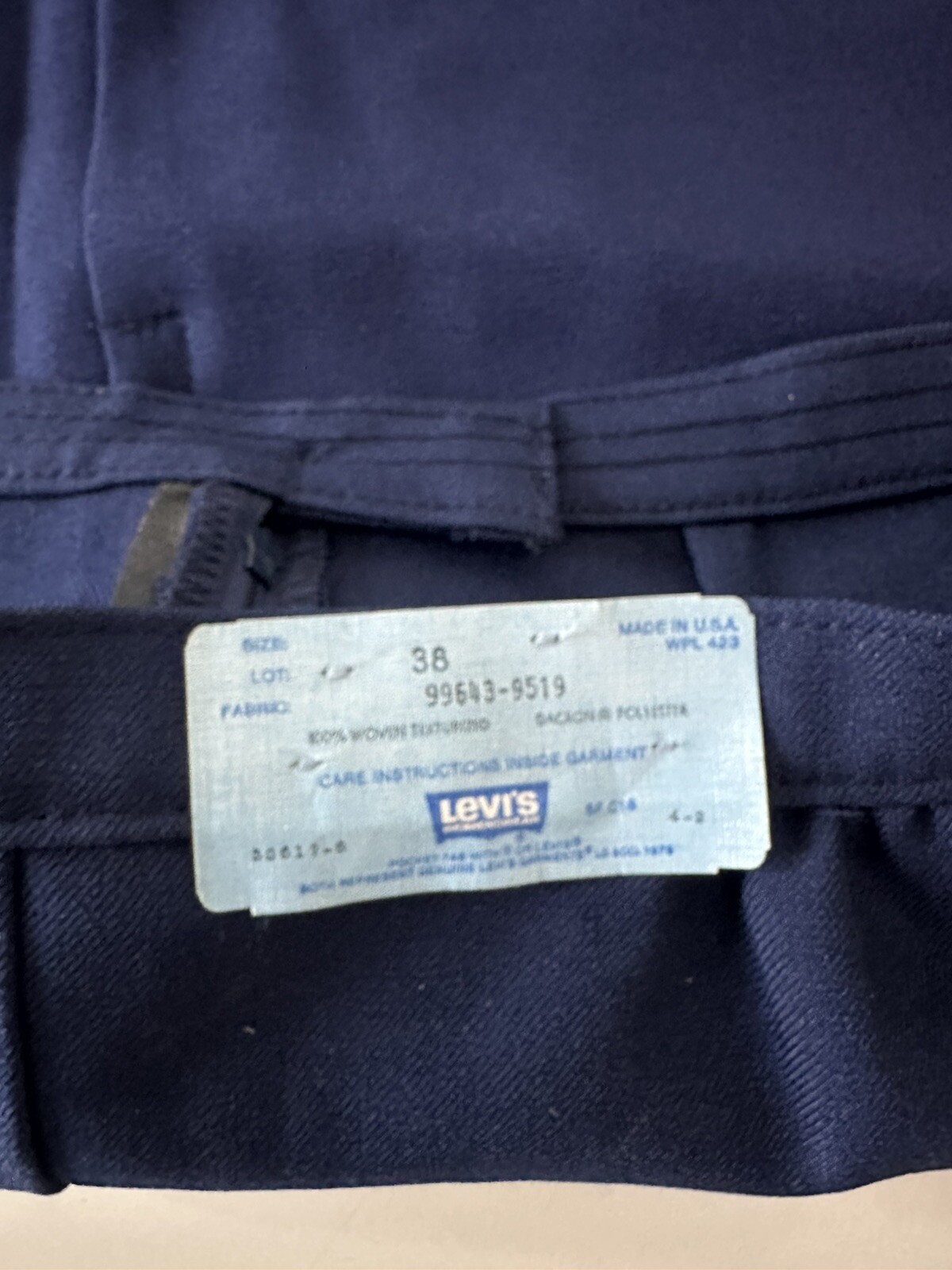 Vintage Levis Bend Over Blue Skirt Size 38 WPL 423 Made In USA