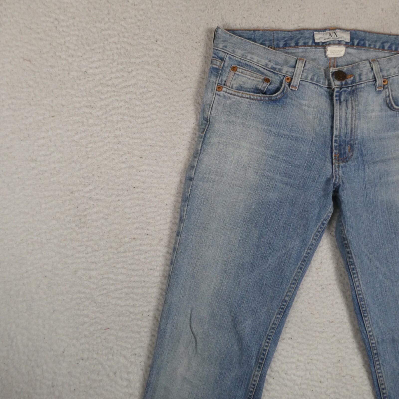 Vintage Armani Exchange Jeans Women Size 8R Light Blue Denim Wash Made in USA