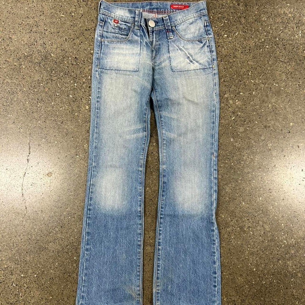 Crazy Miss Sixty Vintage Y2K Sand Washed Low Rise Flared Tommy Jeans (Size 28)