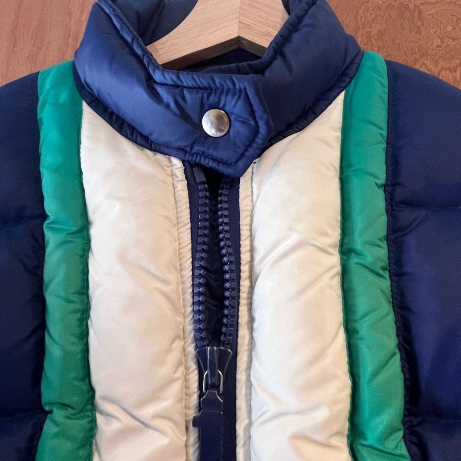 Vintage Retro Colorblock Puffer Jacket Gorpcore- Number 1 Sun – Women’s L